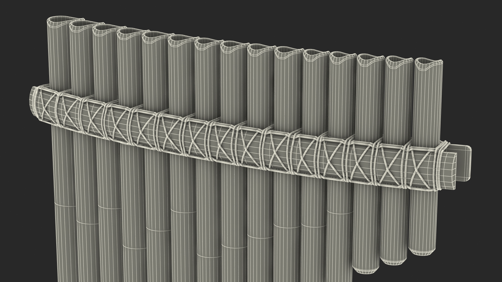 3D Panpipe Flute model