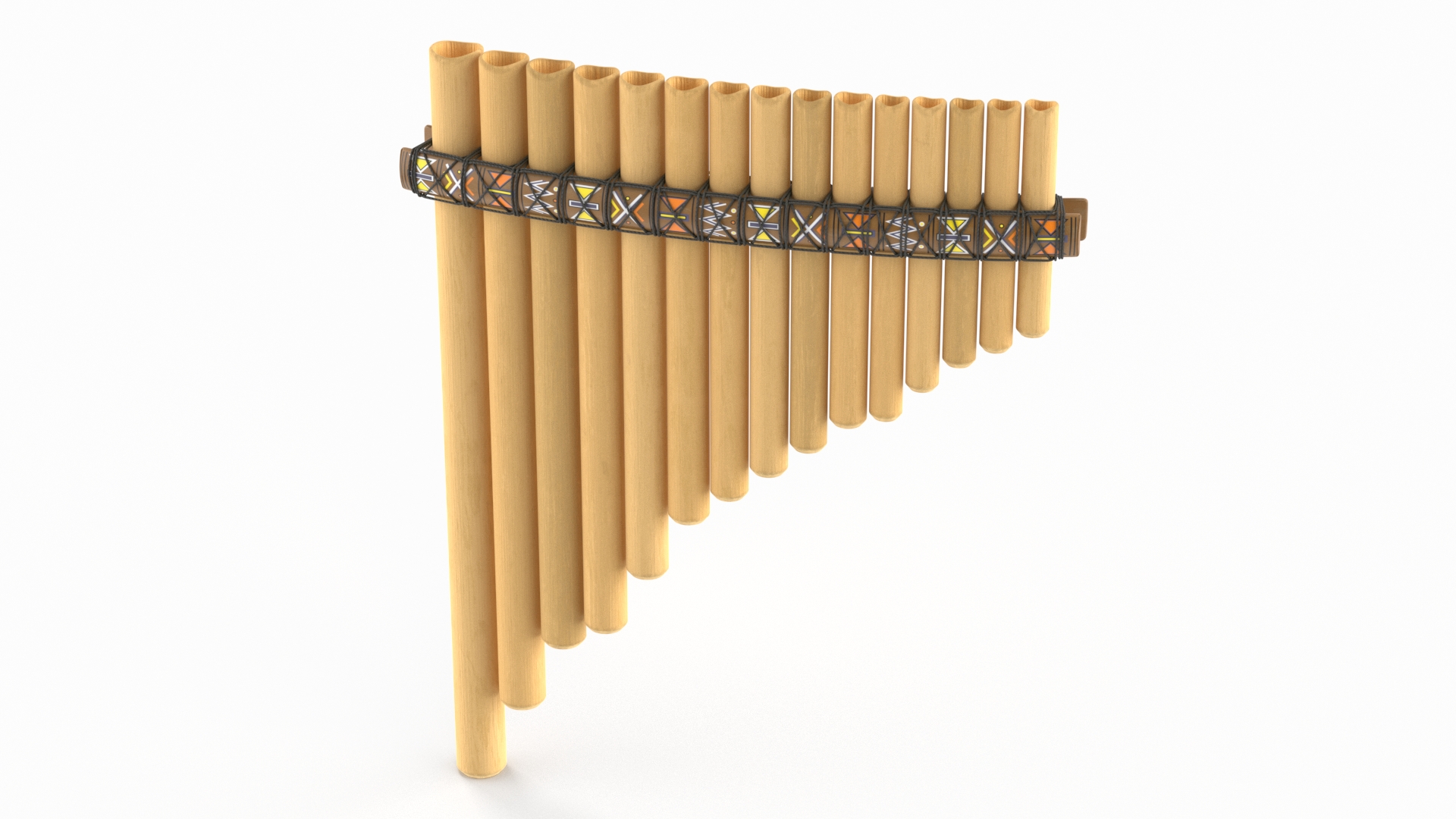 3D Panpipe Flute model