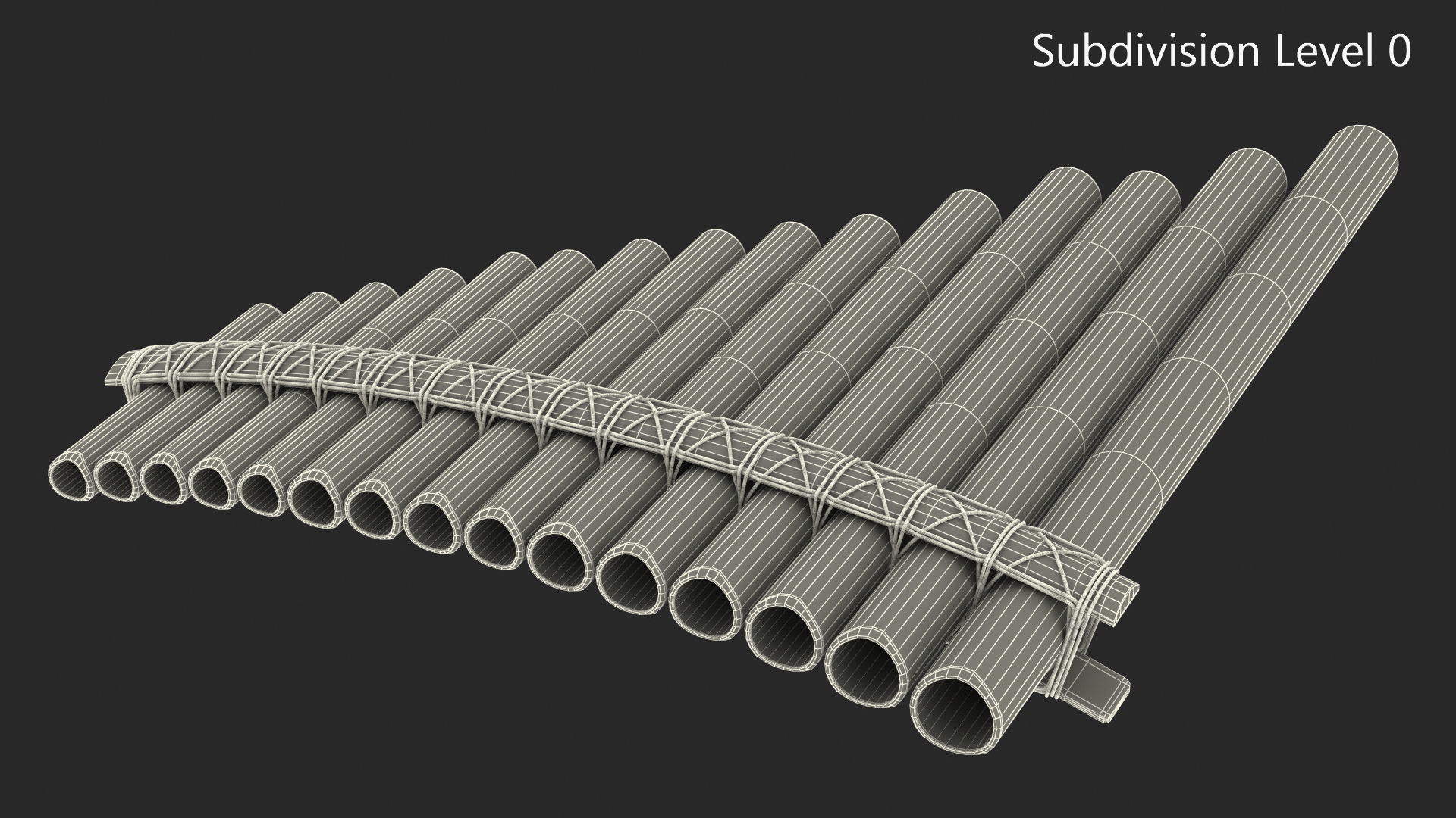 3D Panpipe Flute model