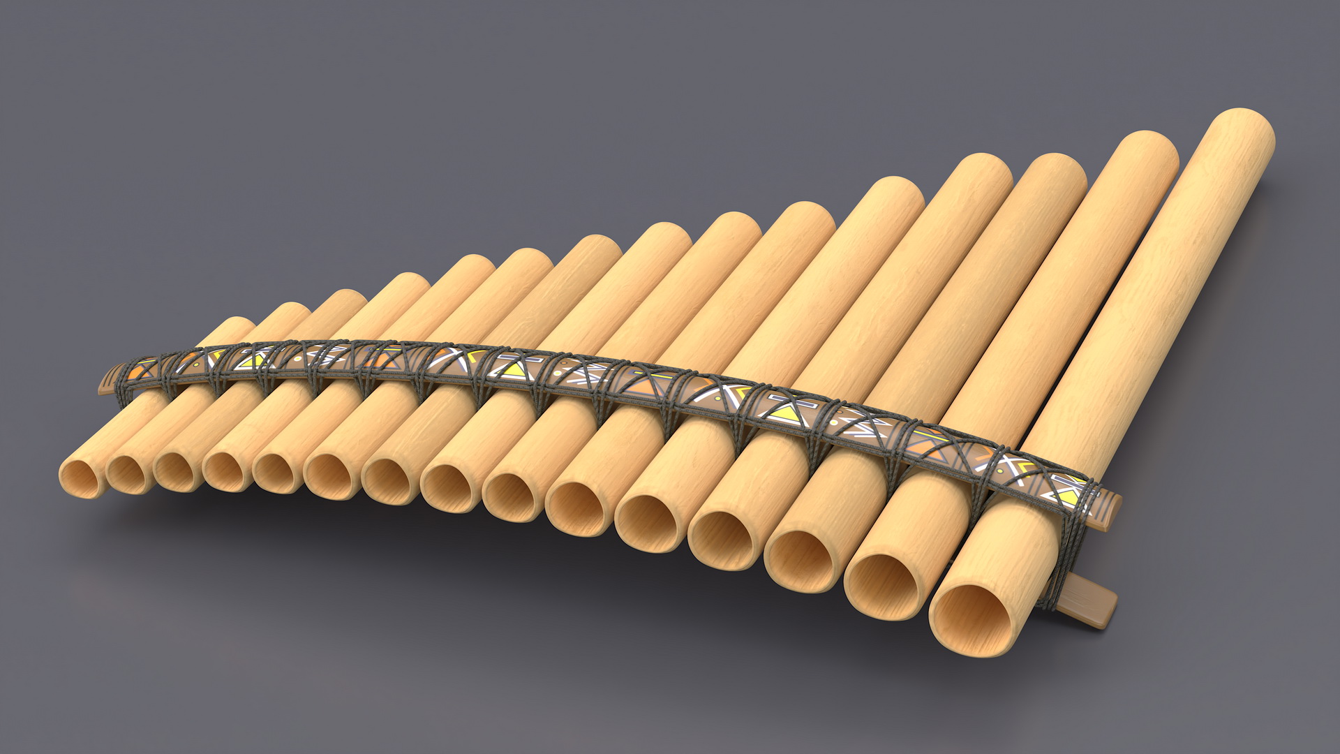 3D Panpipe Flute model