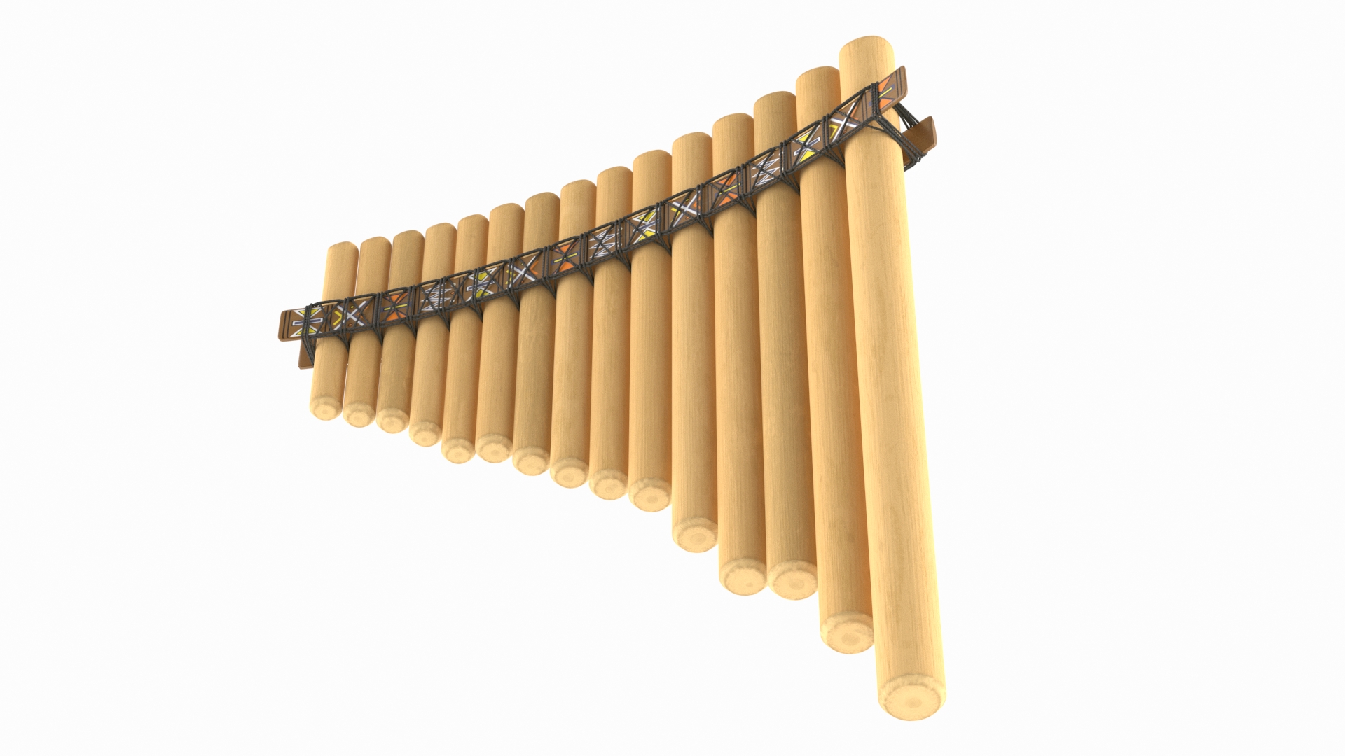 3D Panpipe Flute model