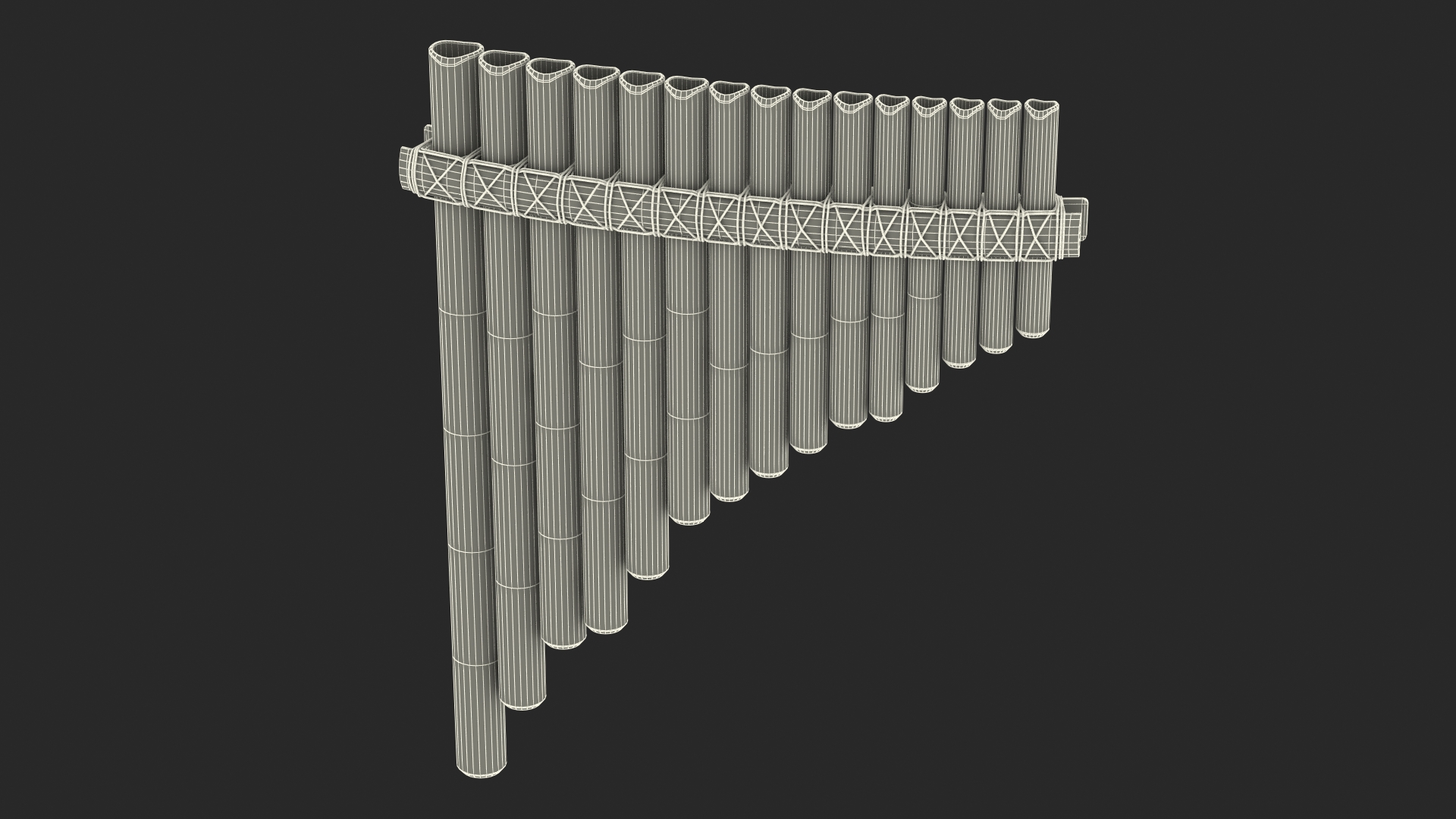3D Panpipe Flute model