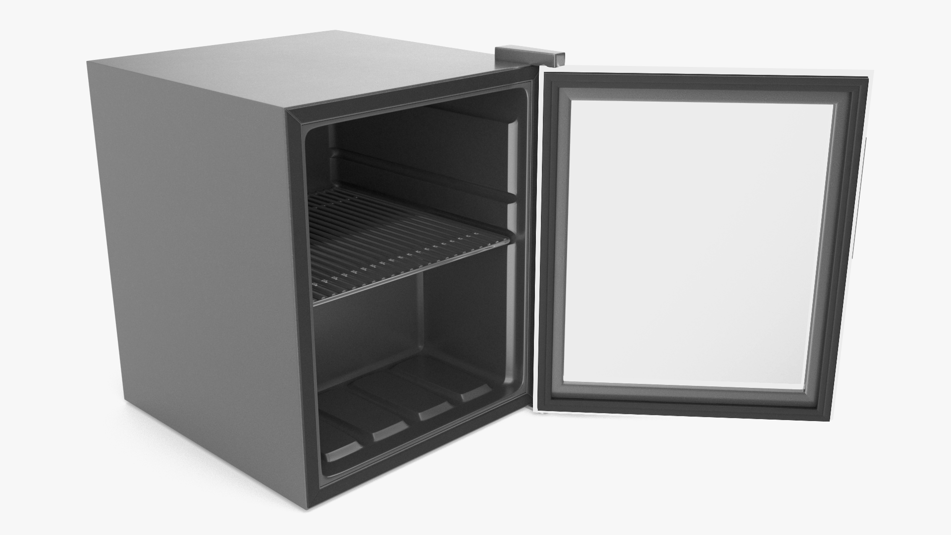 Beverage Cooler Refrigerator with Metal Door 3D model