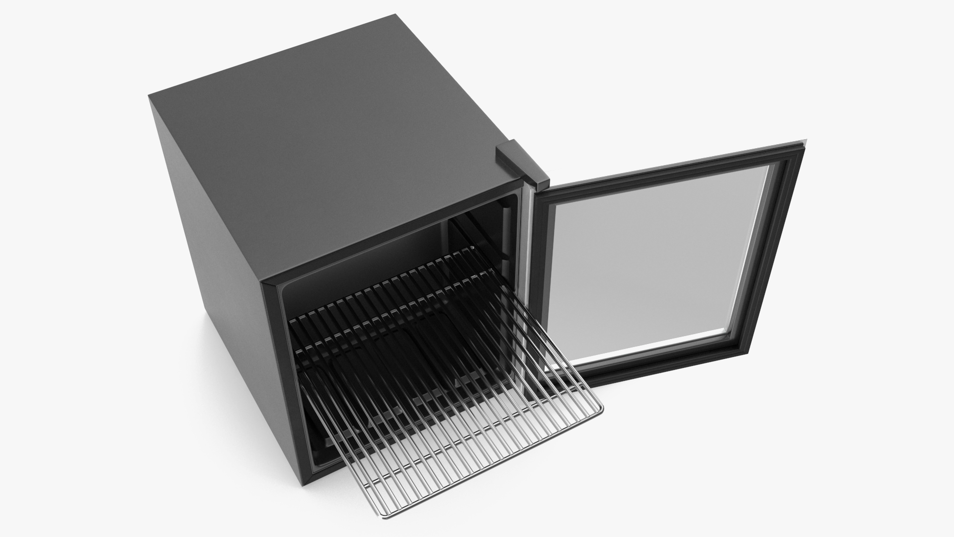 Beverage Cooler Refrigerator with Metal Door 3D model