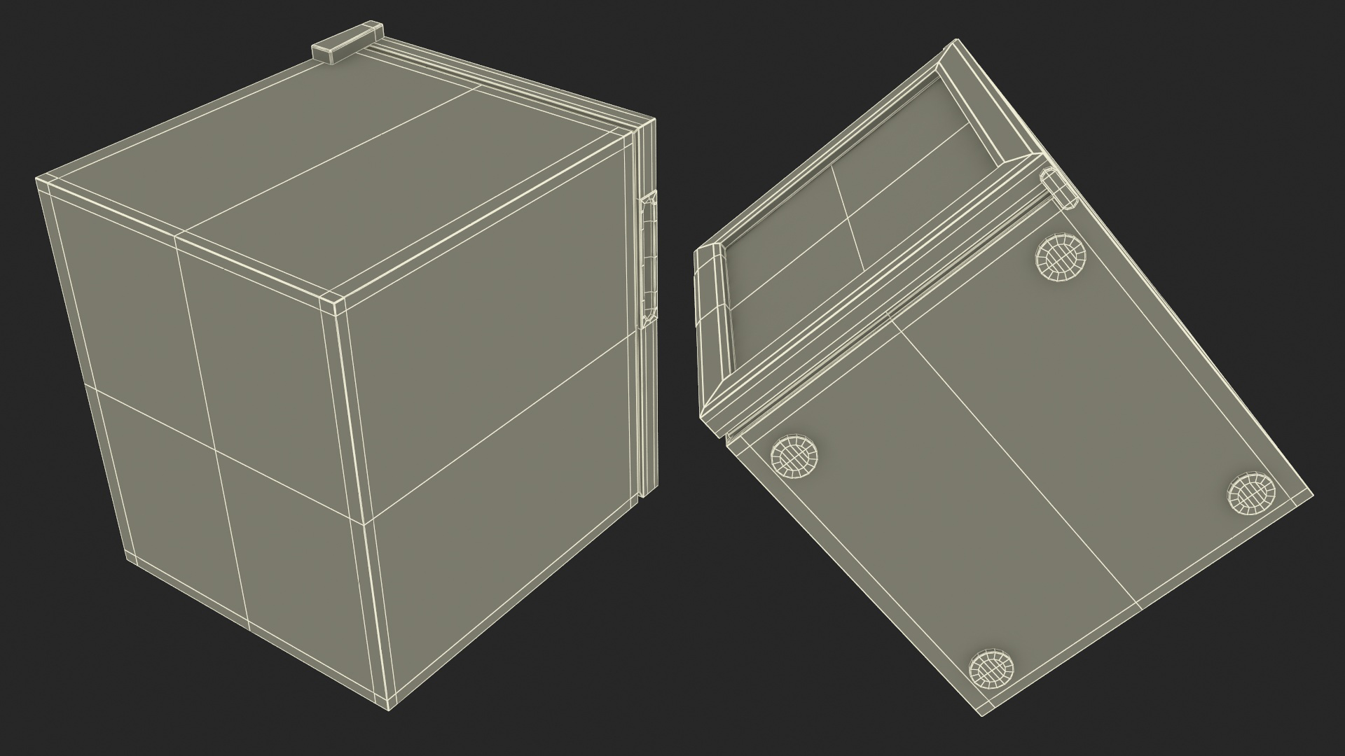 Beverage Cooler Refrigerator with Metal Door 3D model