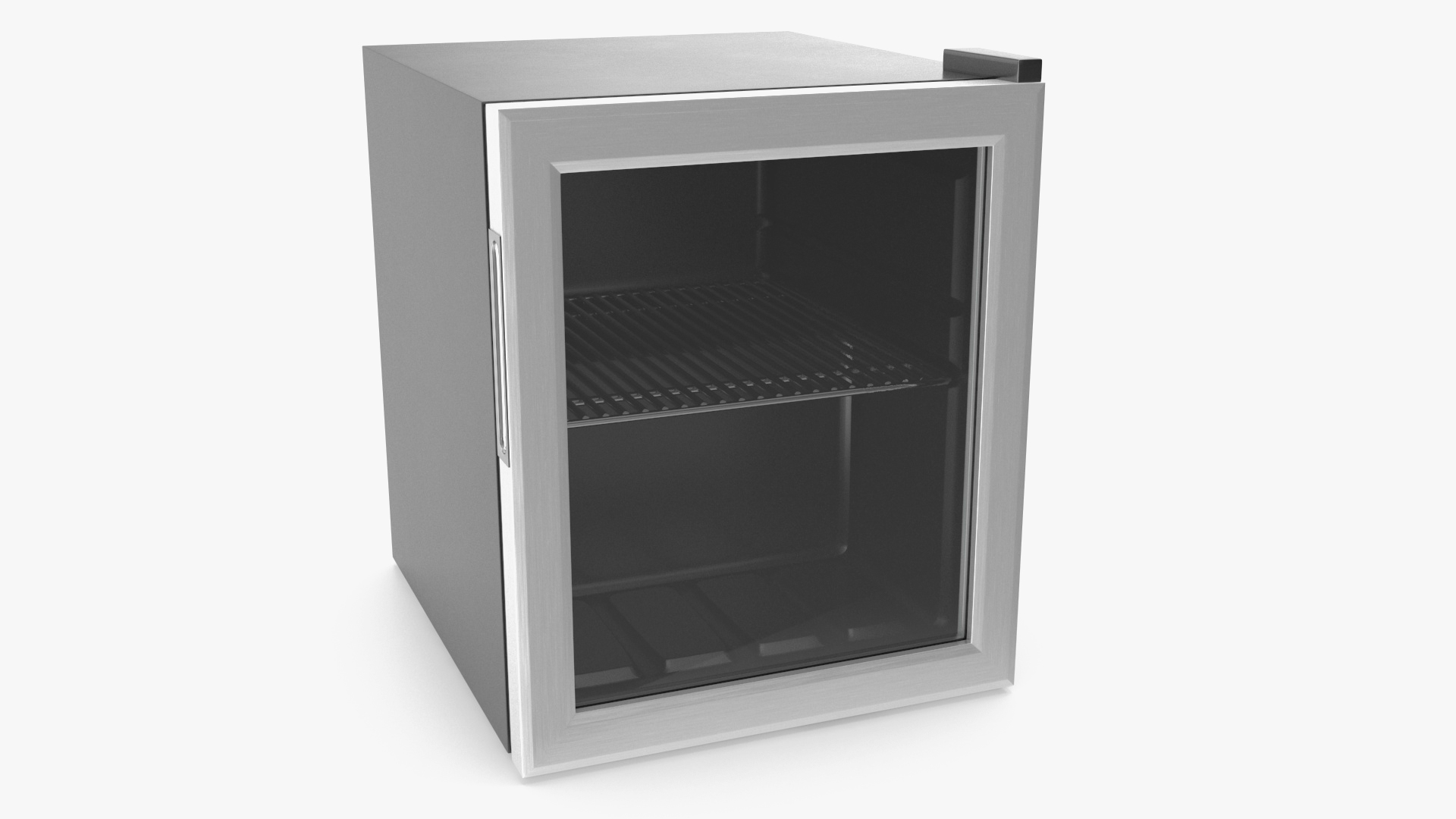 Beverage Cooler Refrigerator with Metal Door 3D model