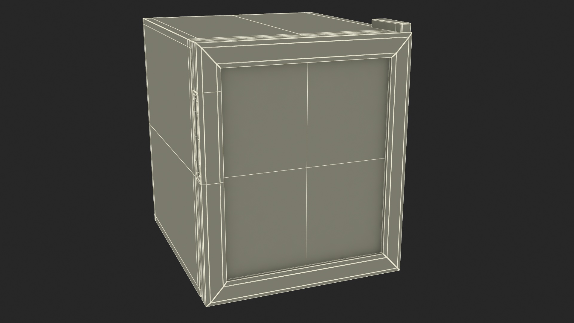 Beverage Cooler Refrigerator with Metal Door 3D model