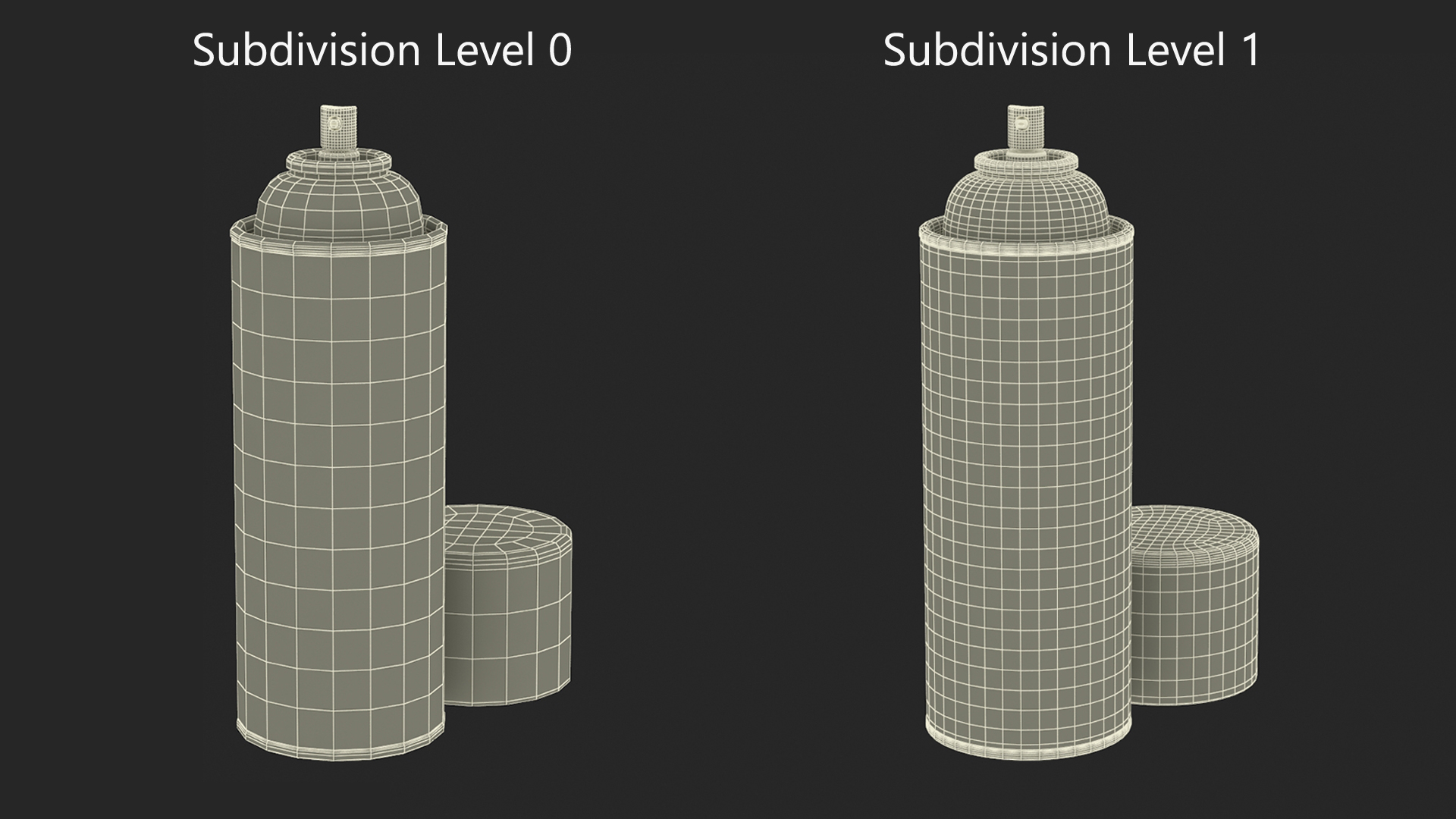 3D model Used Cans of Spray Paint Black