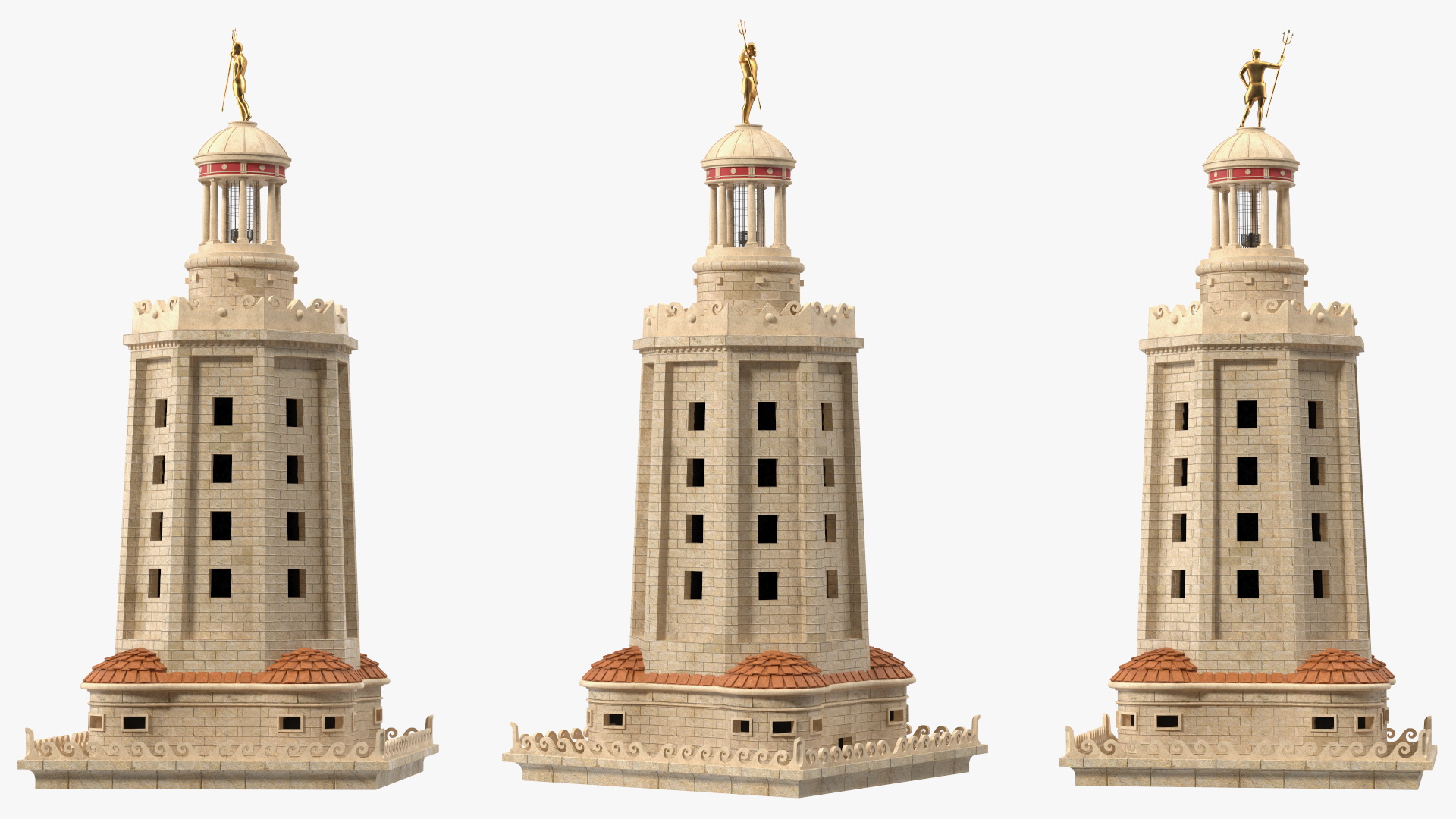 3D Lighthouse of Alexandria Top model