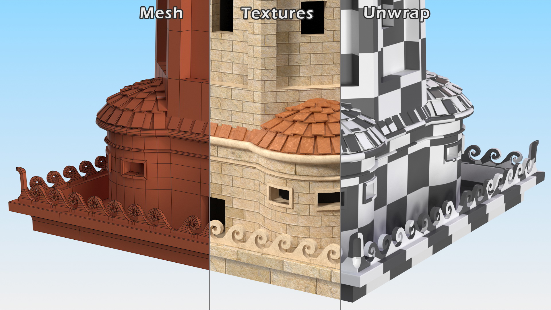 3D Lighthouse of Alexandria Top model