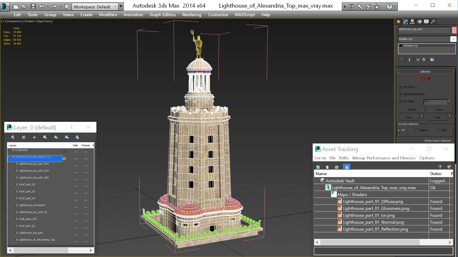 3D Lighthouse of Alexandria Top model