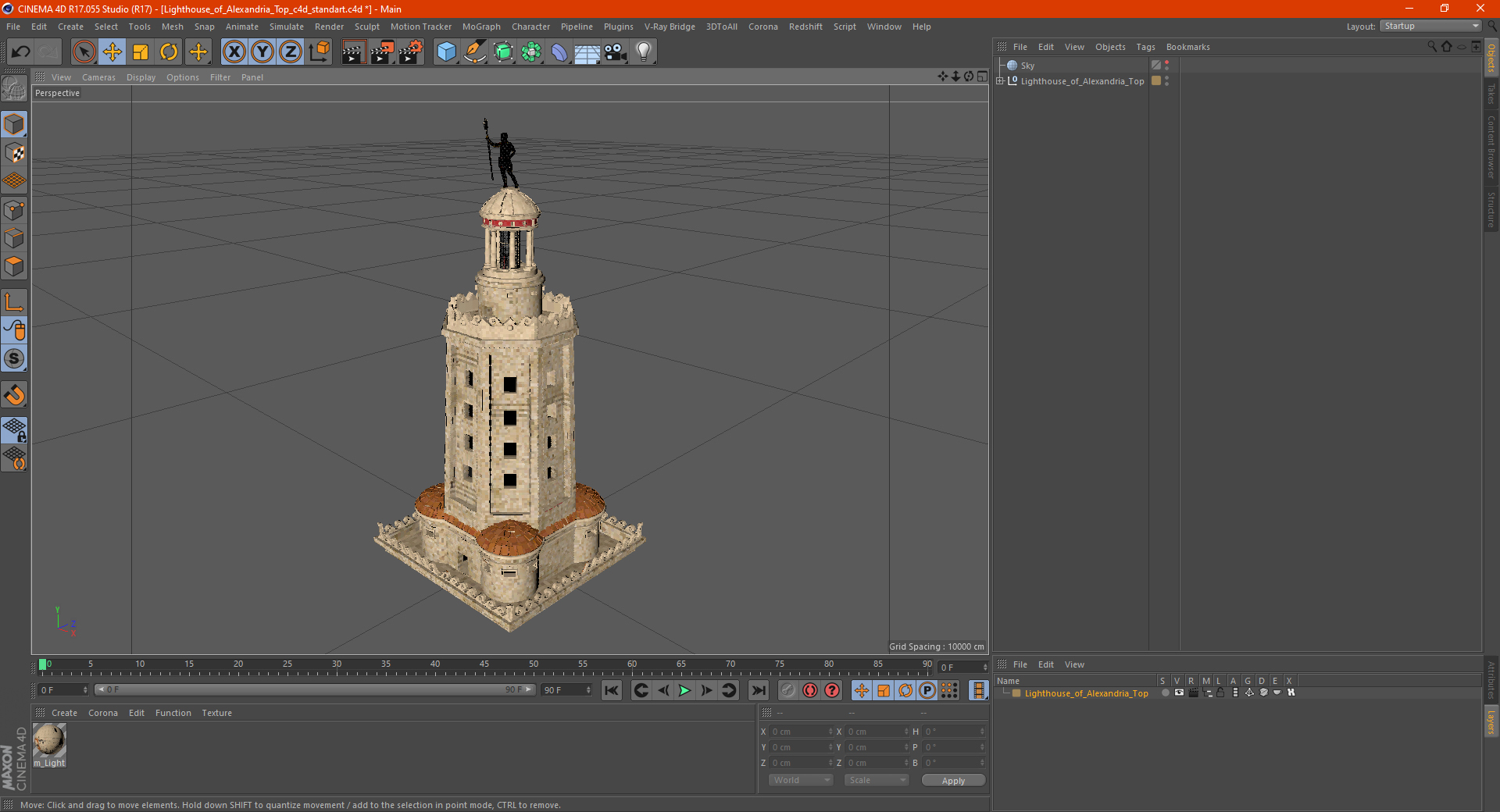 3D Lighthouse of Alexandria Top model