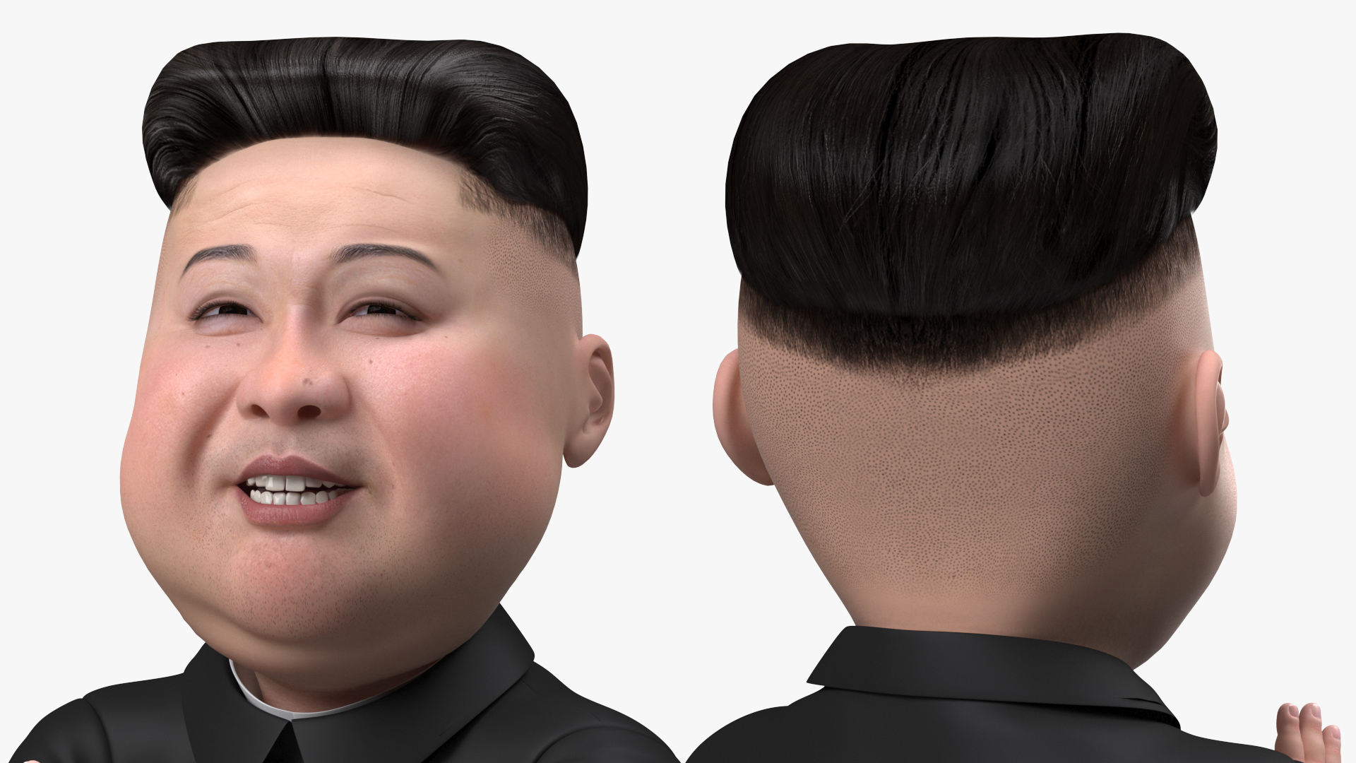 Cartoon Kim Jong Un Applaud 3D