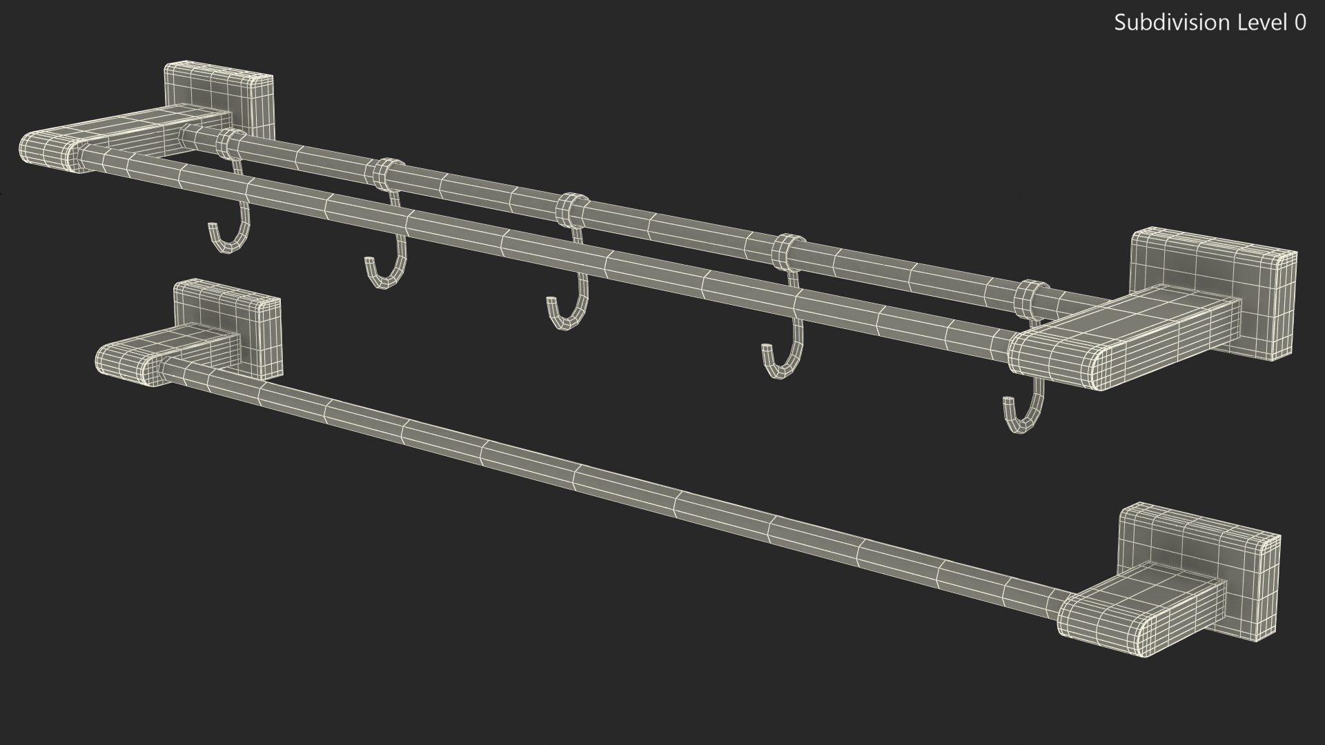 3D Towel Racks Chrome model