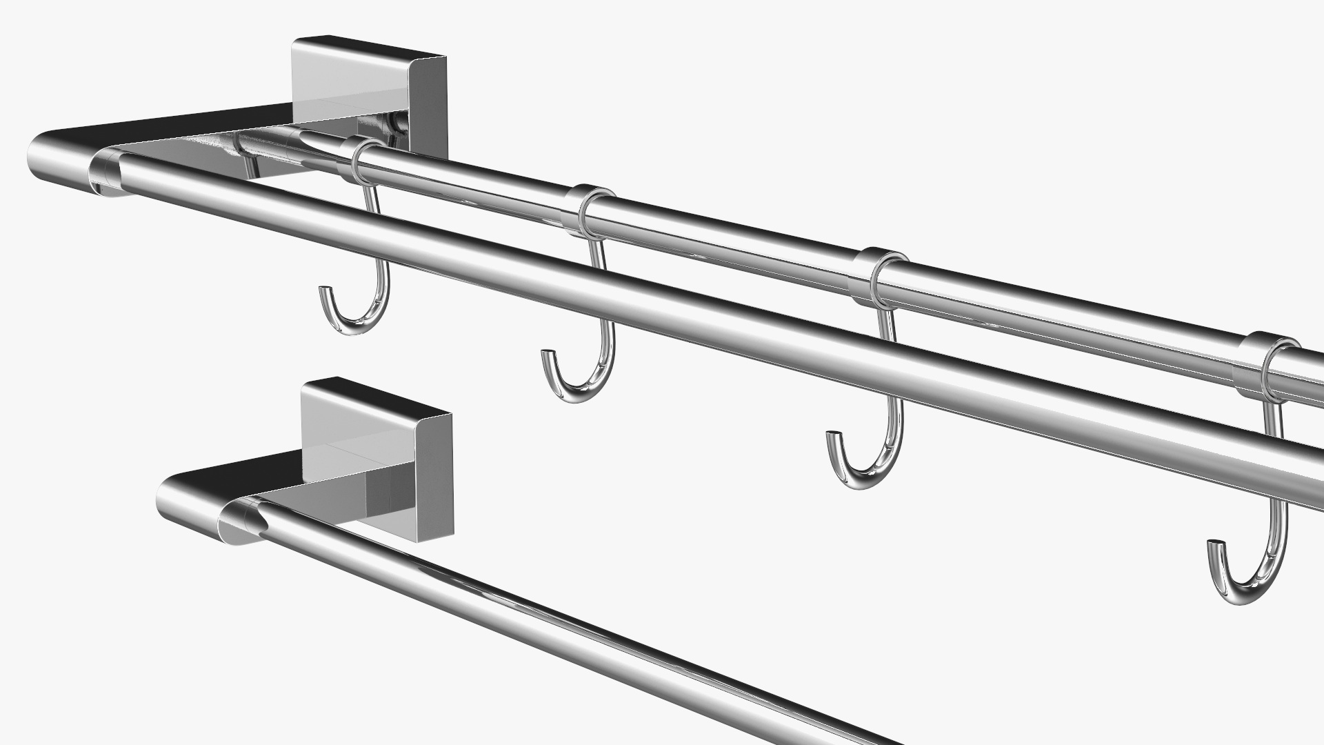 3D Towel Racks Chrome model