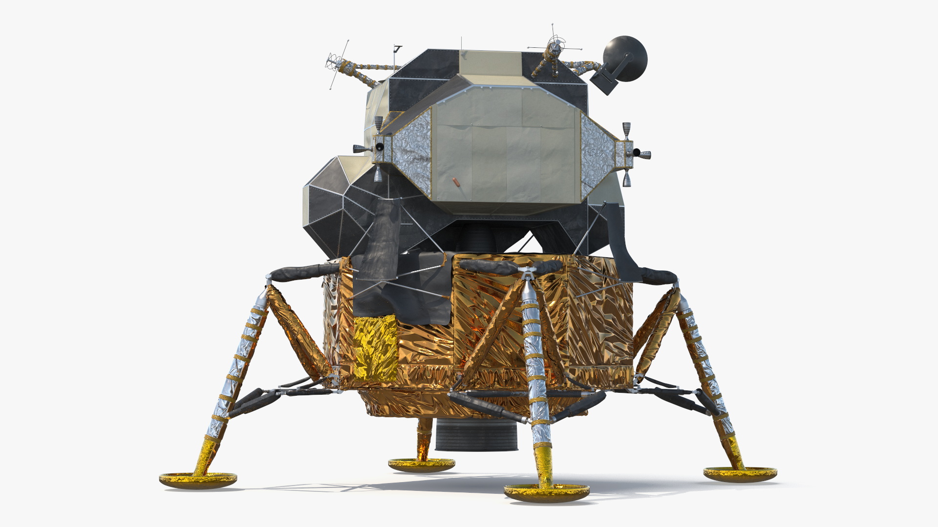Apollo 11 Moon Lander on Lunar Terrain, view 7