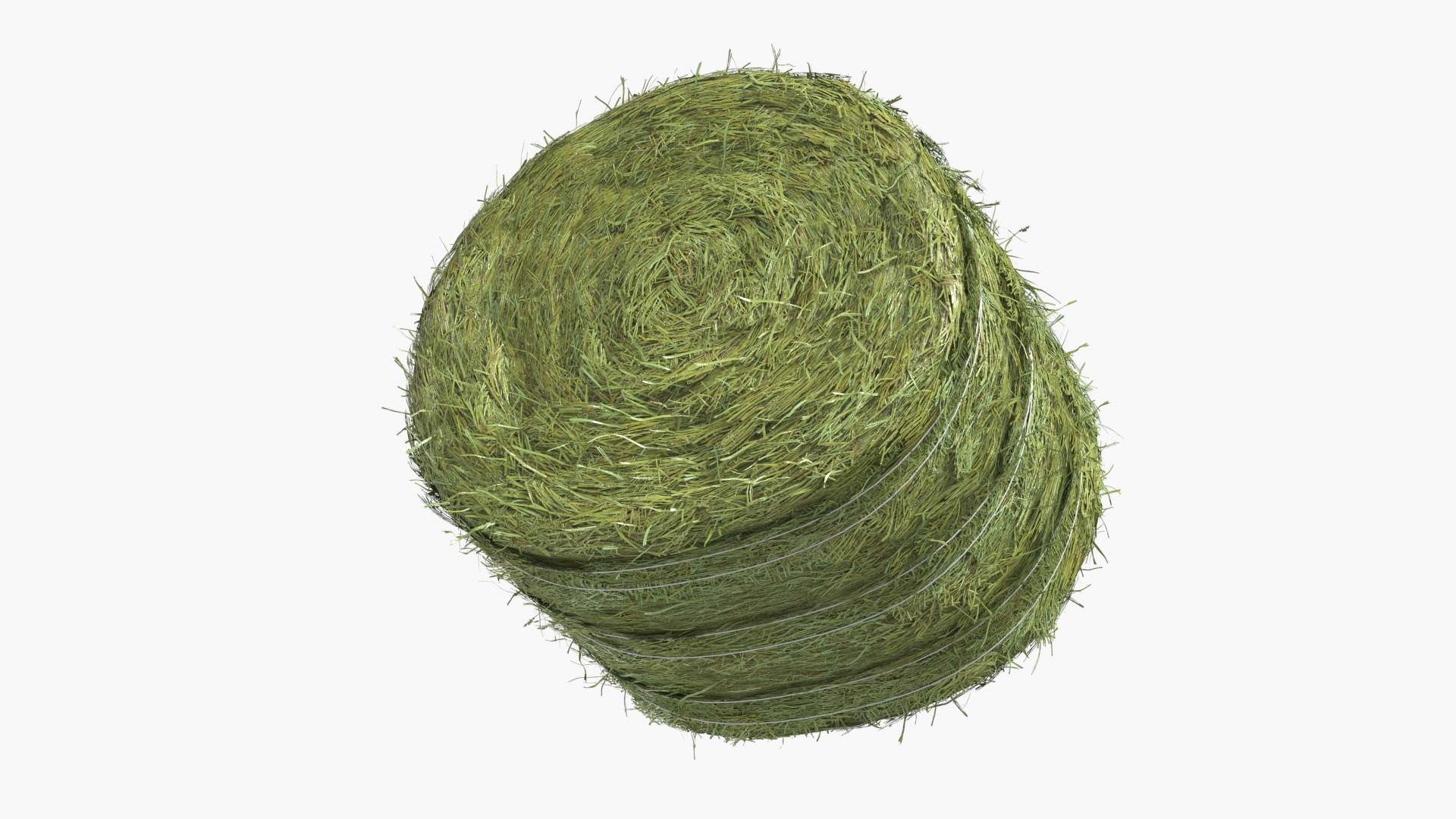 Round Hay Bale with Twine Green - view 6