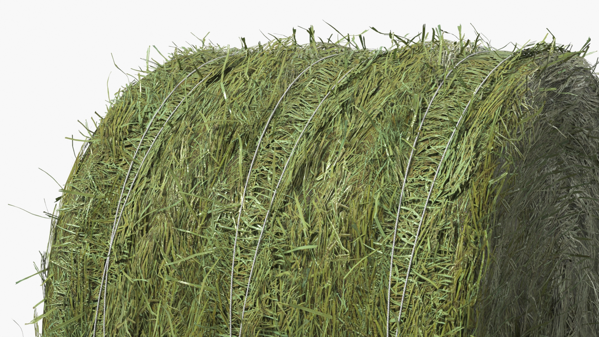 Round Hay Bale with Twine Green - view 7