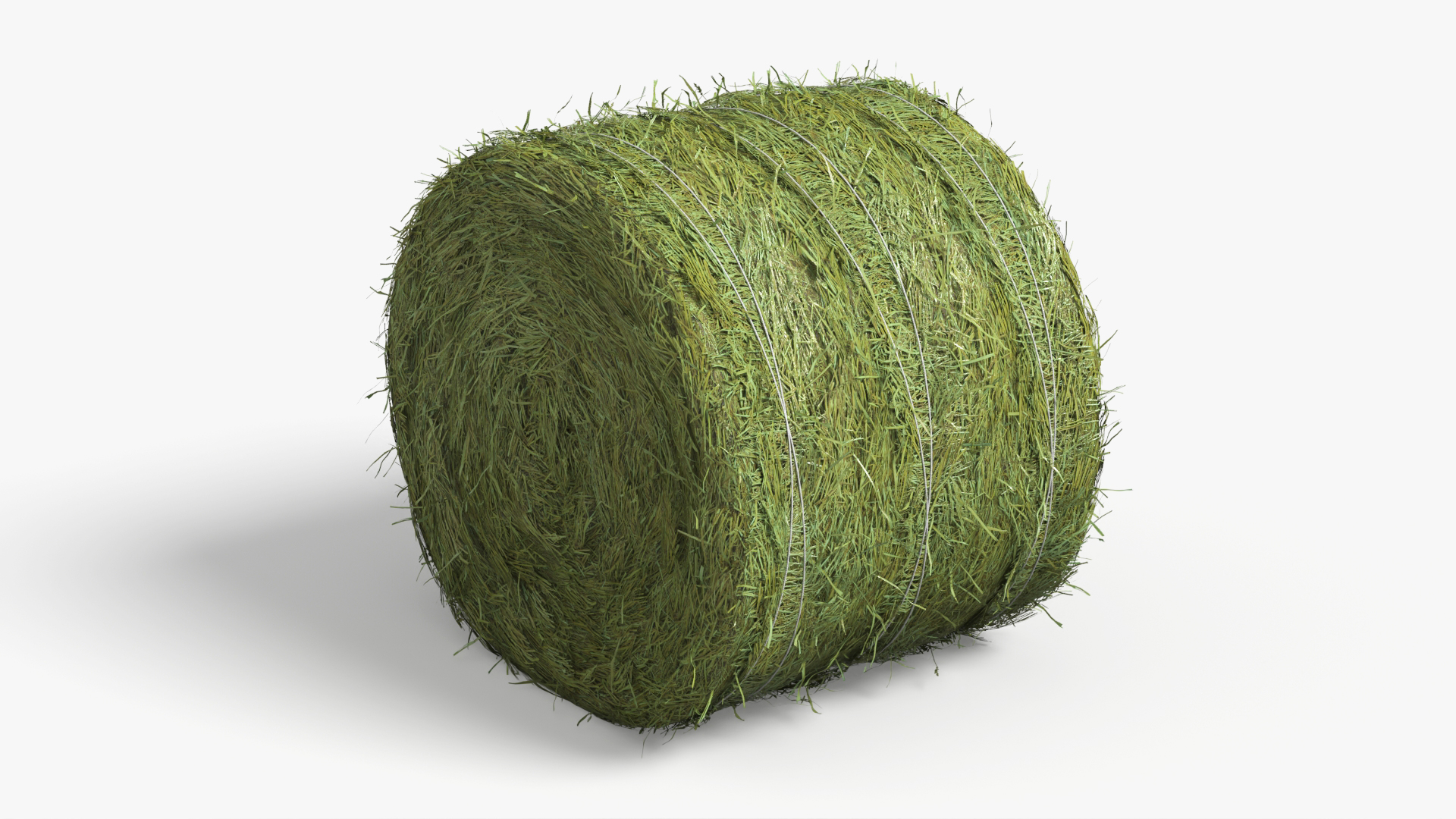 Round Hay Bale with Twine Green - view 2