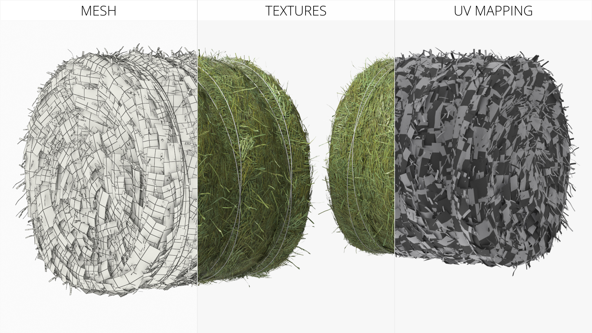 Round Hay Bale with Twine Green - view 8