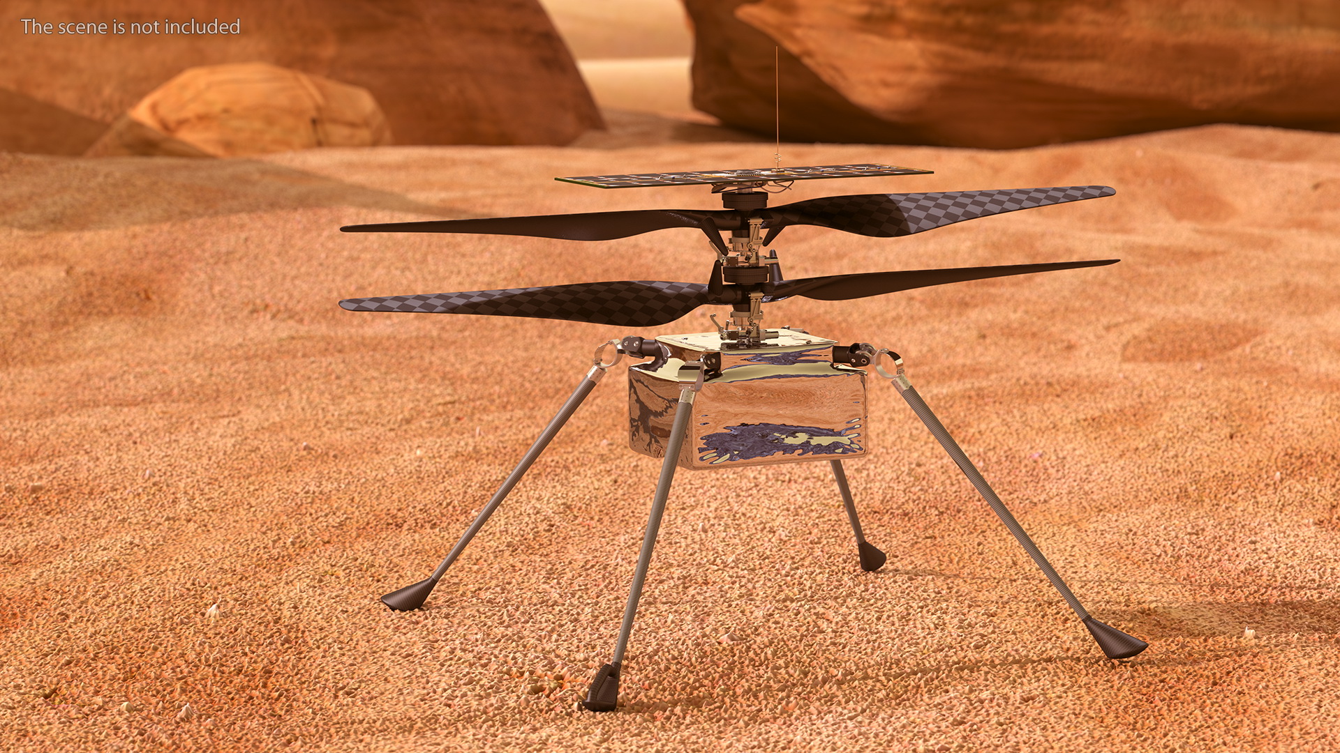 3D Ingenuity Mars Robotic Helicopter model