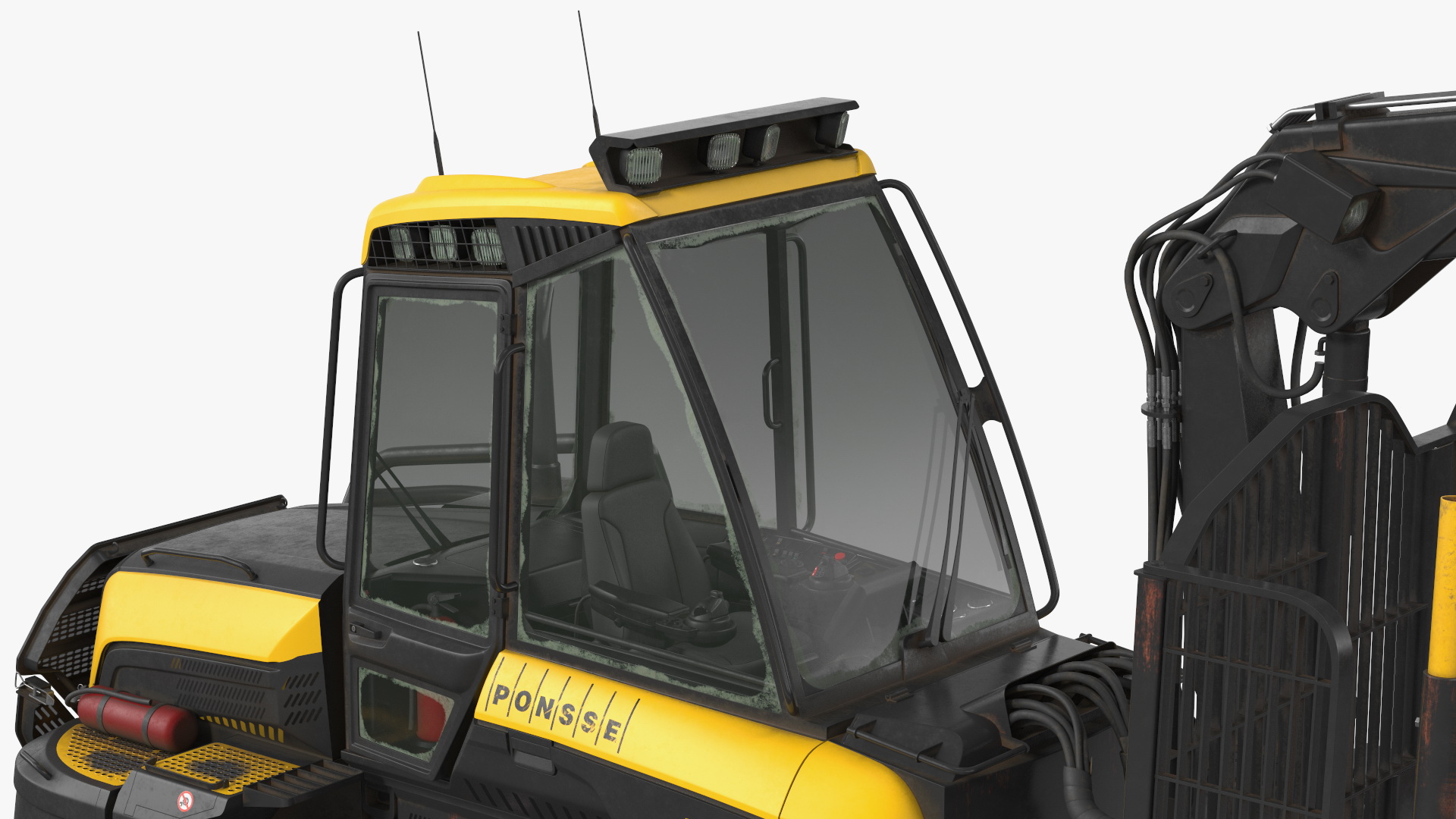 3D Forwarder Ponsse Buffalo 8W Dirty model
