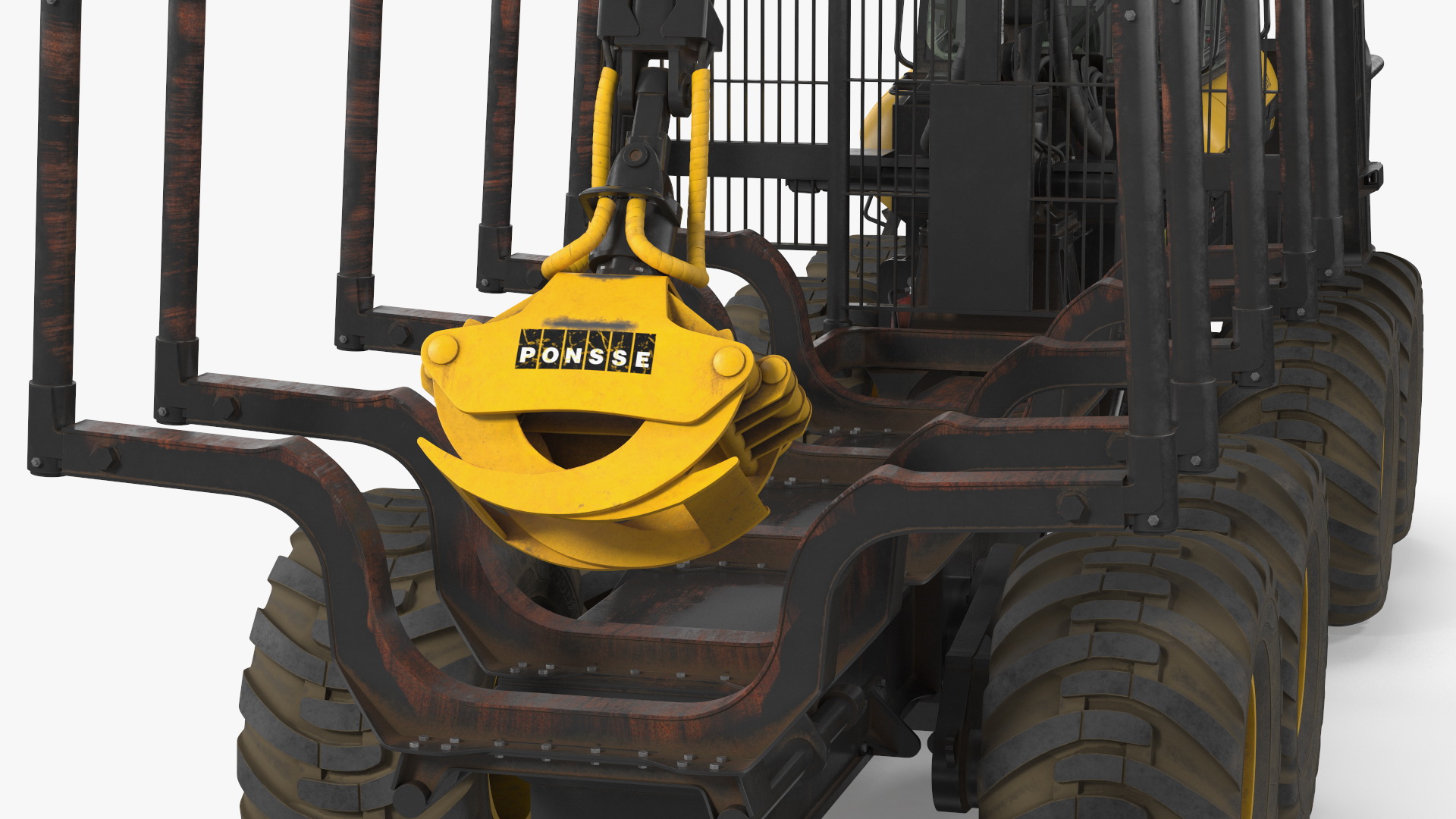 3D Forwarder Ponsse Buffalo 8W Dirty model