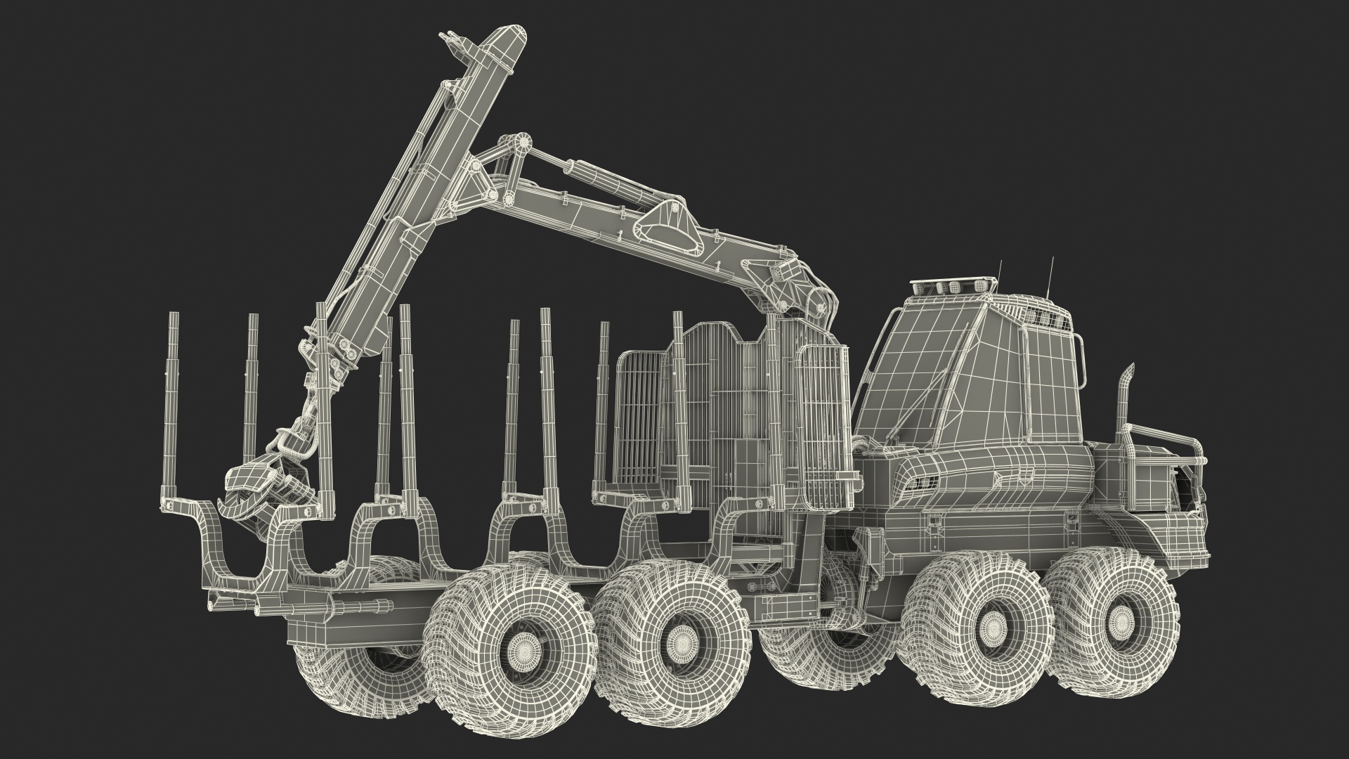 3D Forwarder Ponsse Buffalo 8W Dirty model