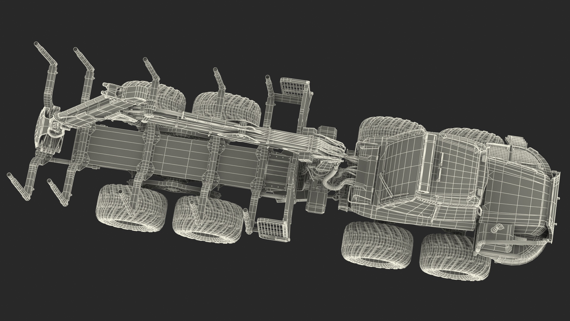 3D Forwarder Ponsse Buffalo 8W Dirty model