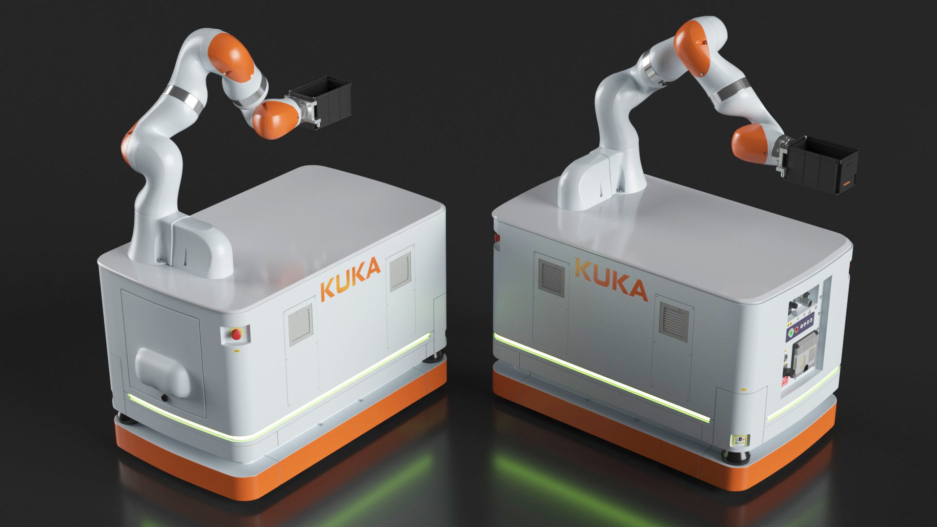 3D Mobile Robot KUKA KMR Iiwa with Special Box model