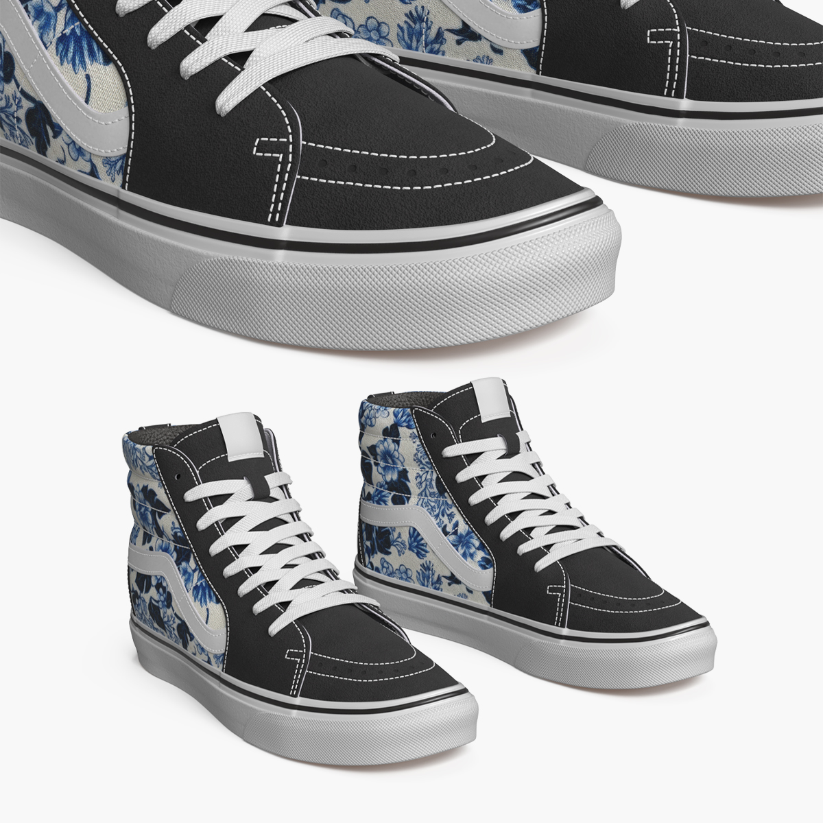 Floral High Top Sneakers