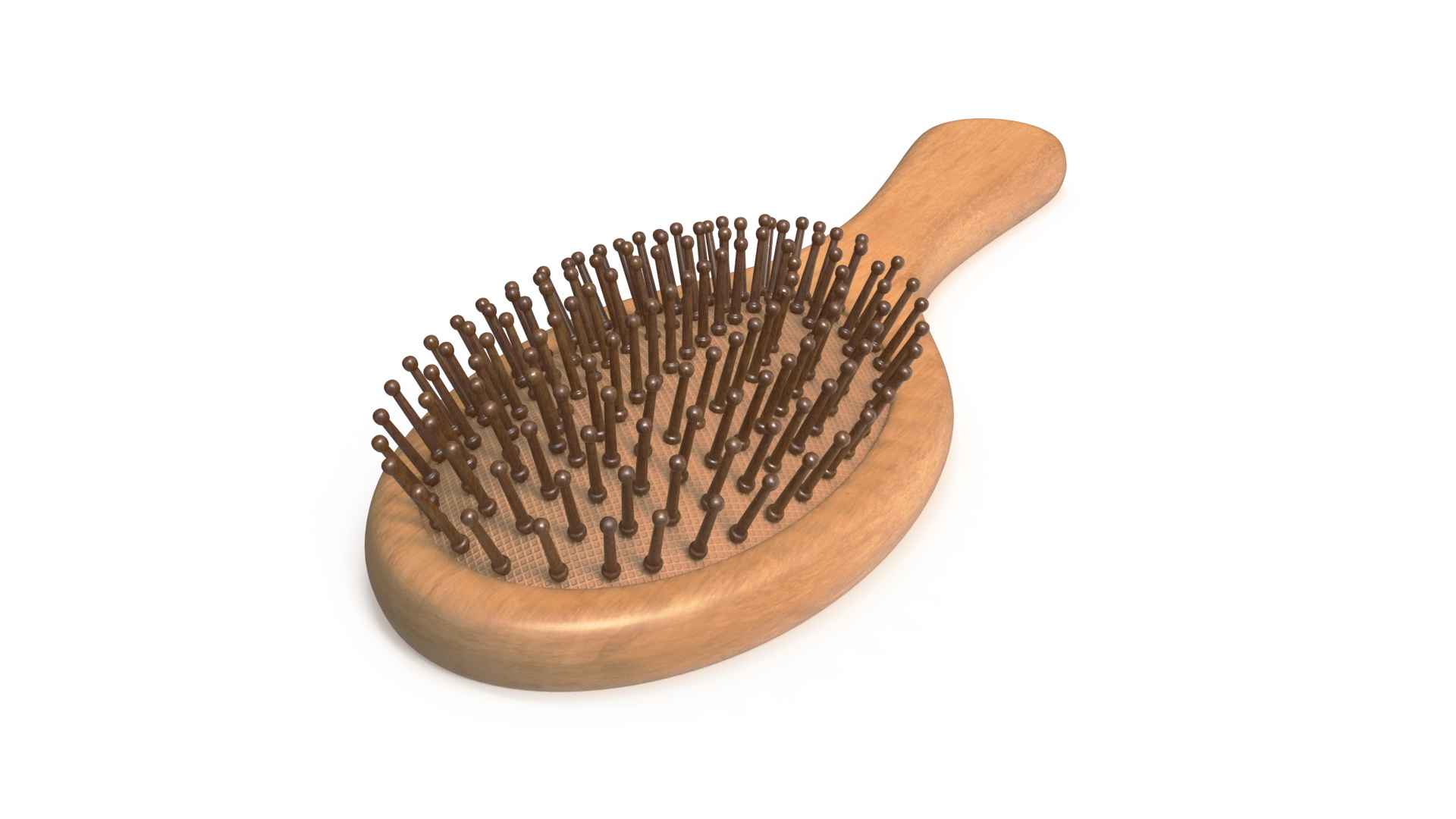 Wooden Hairbrush Light 3D
