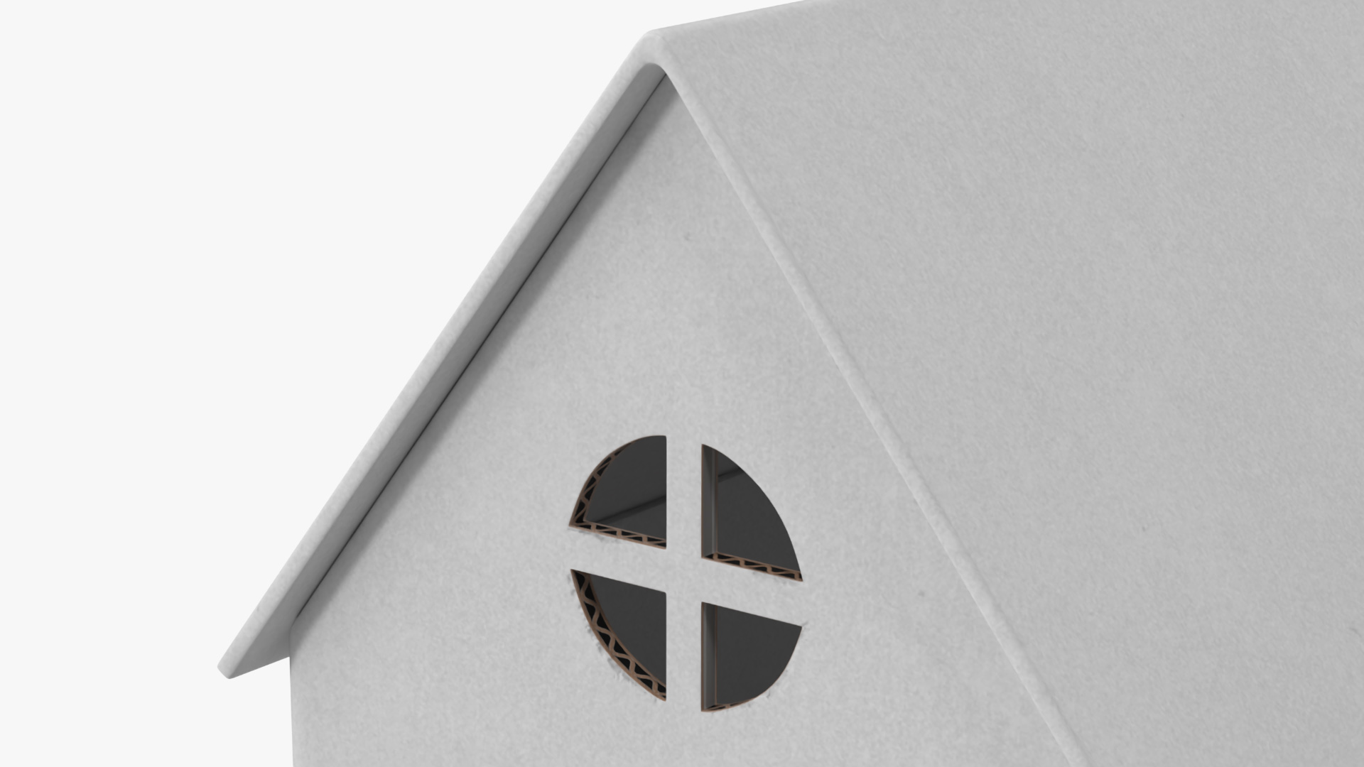 3D Cardboard House White