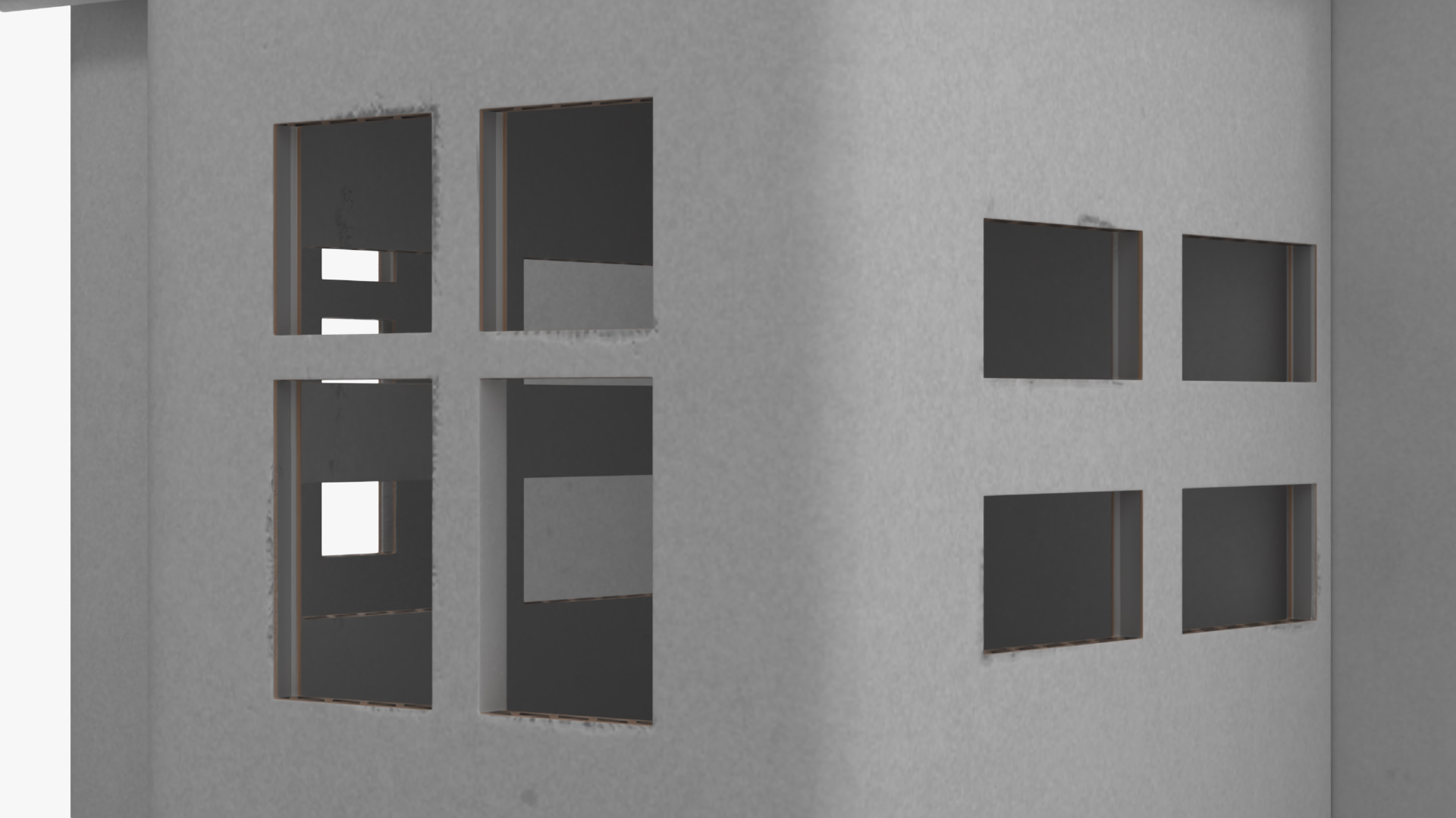 3D Cardboard House White