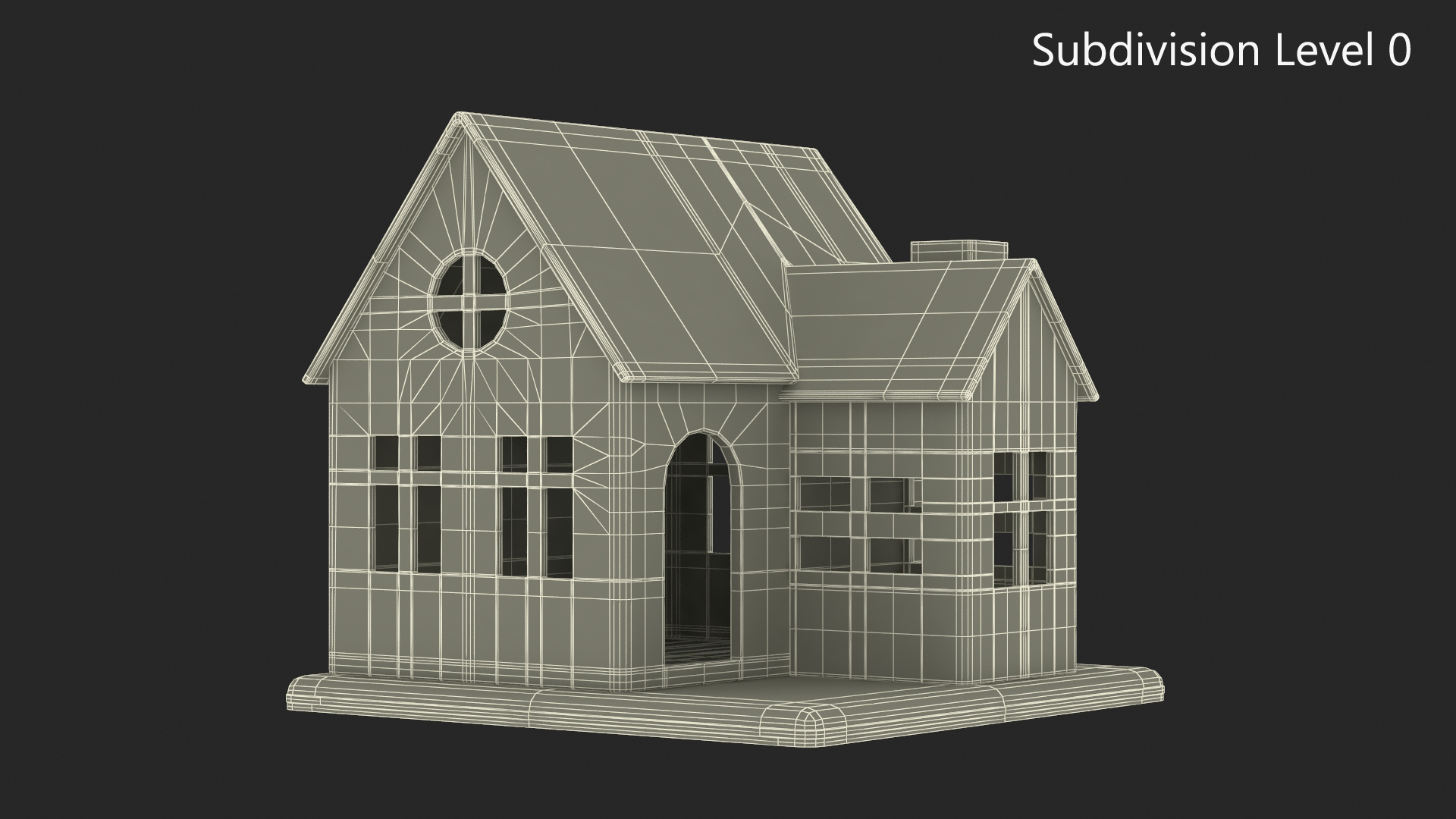 3D Cardboard House White