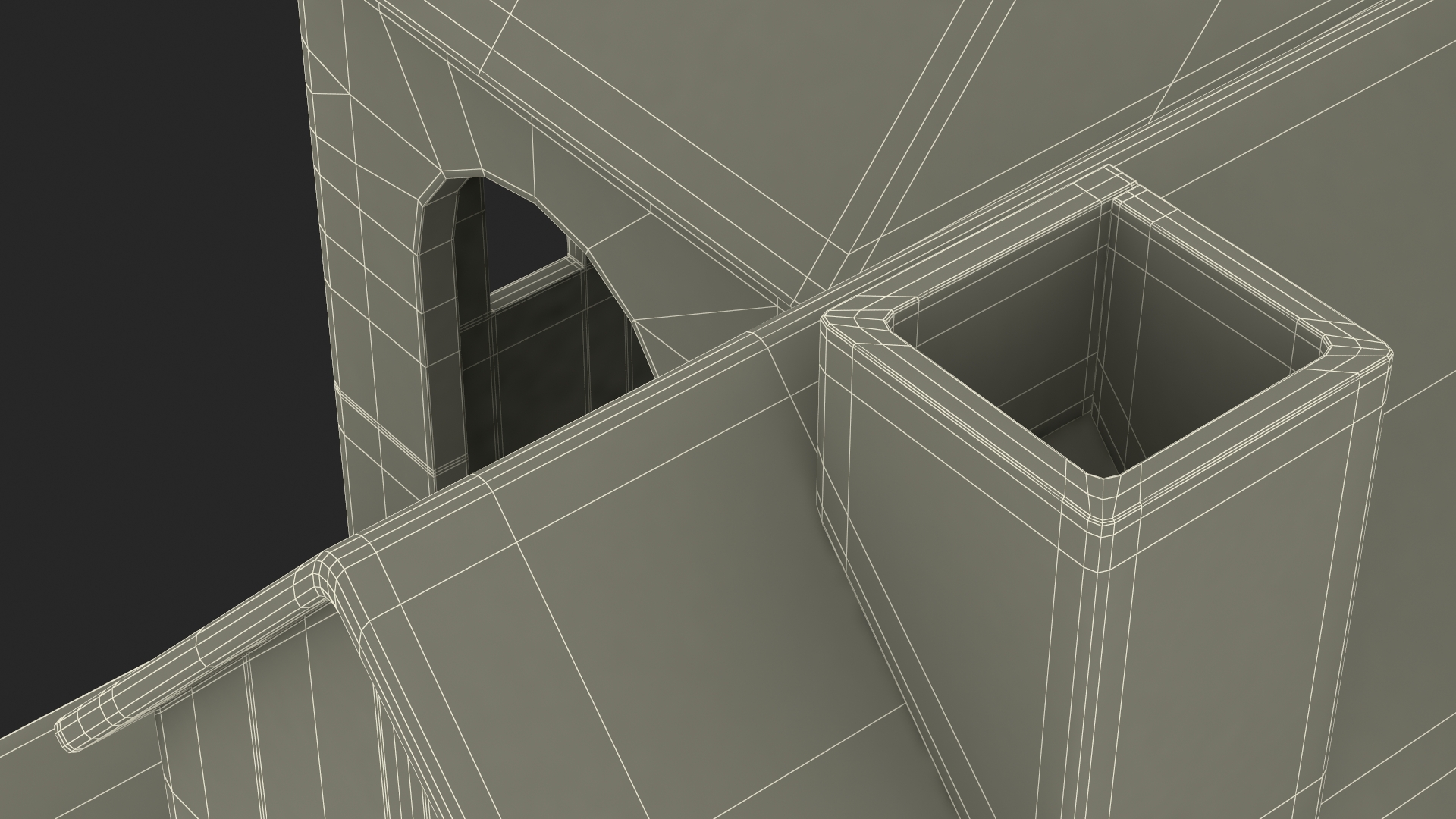 3D Cardboard House White