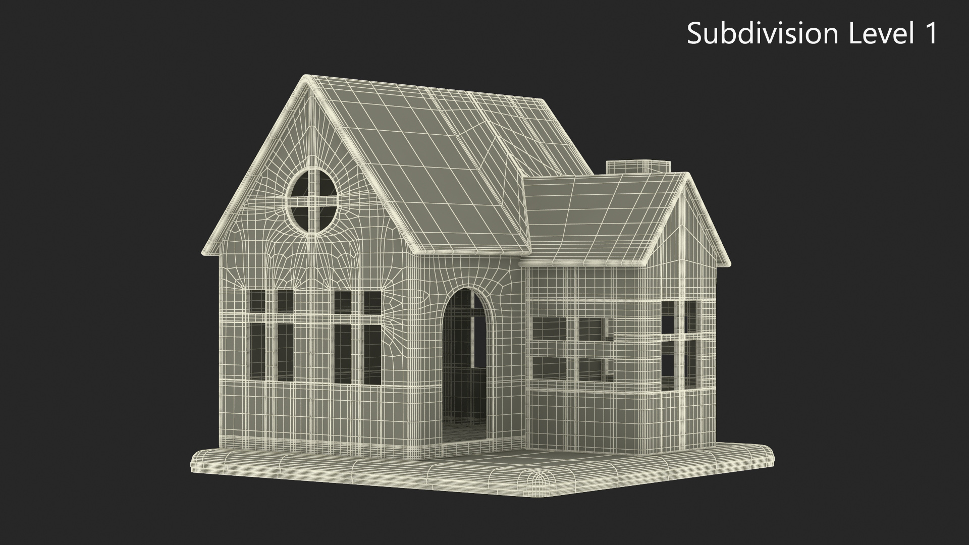3D Cardboard House White