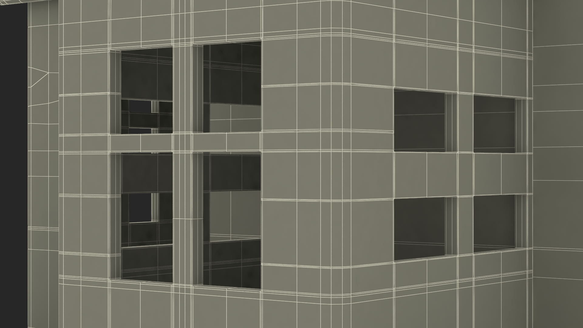 3D Cardboard House White