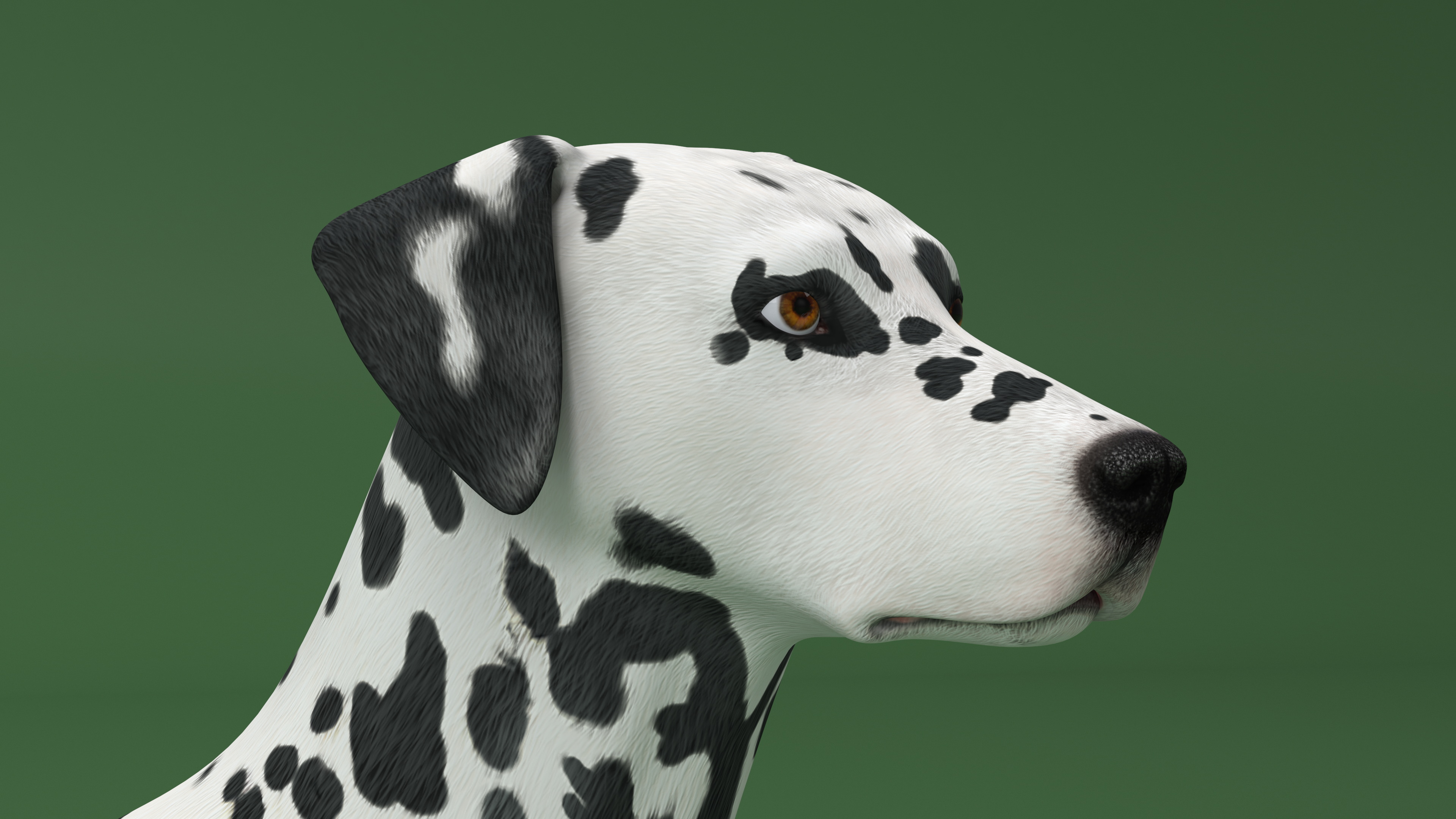 3D Spotted Dalmatian Dog Rigged model
