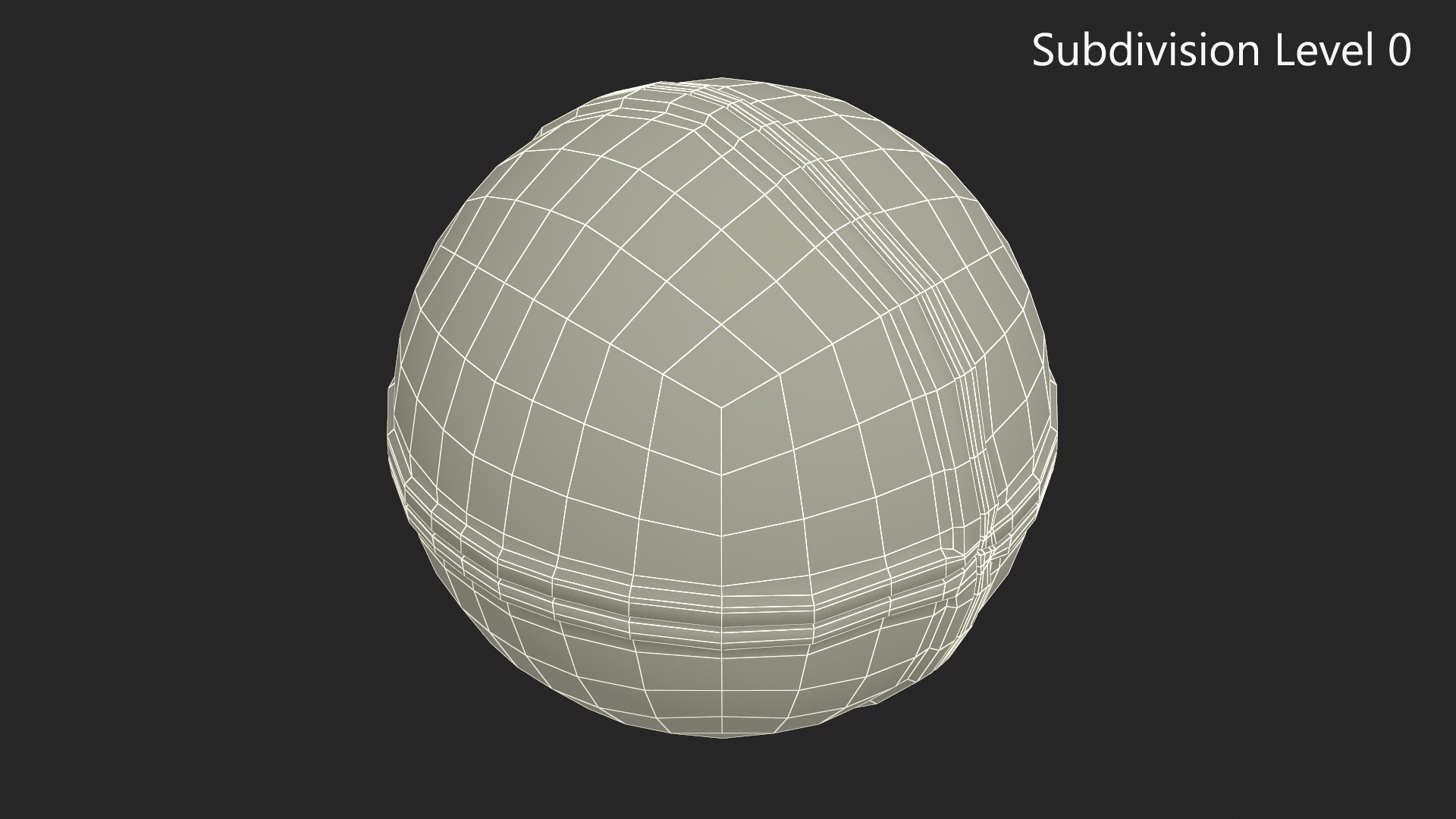 Antique 1830s Baseball Ball 3D