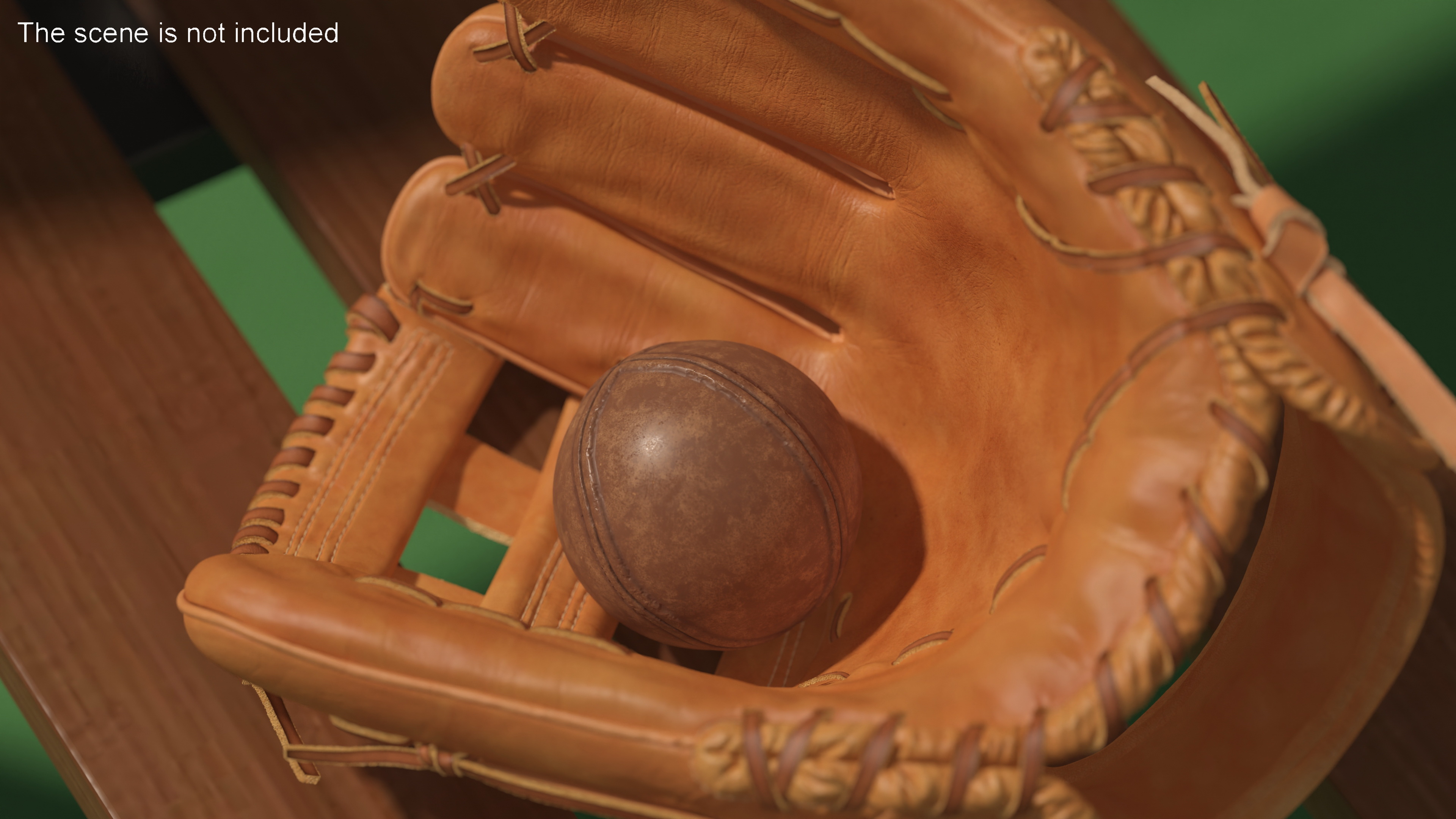 Antique 1830s Baseball Ball 3D