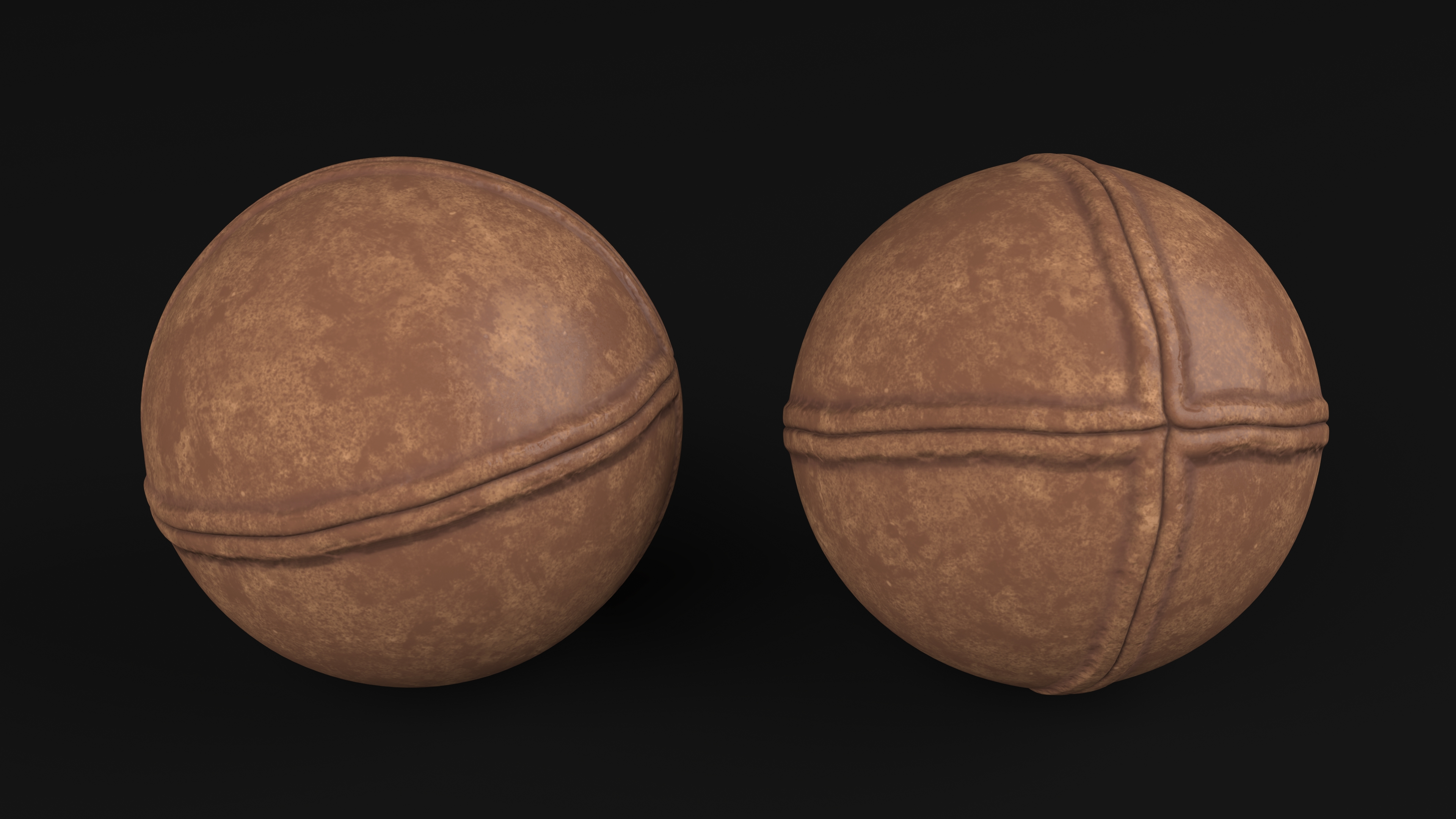 Antique 1830s Baseball Ball 3D