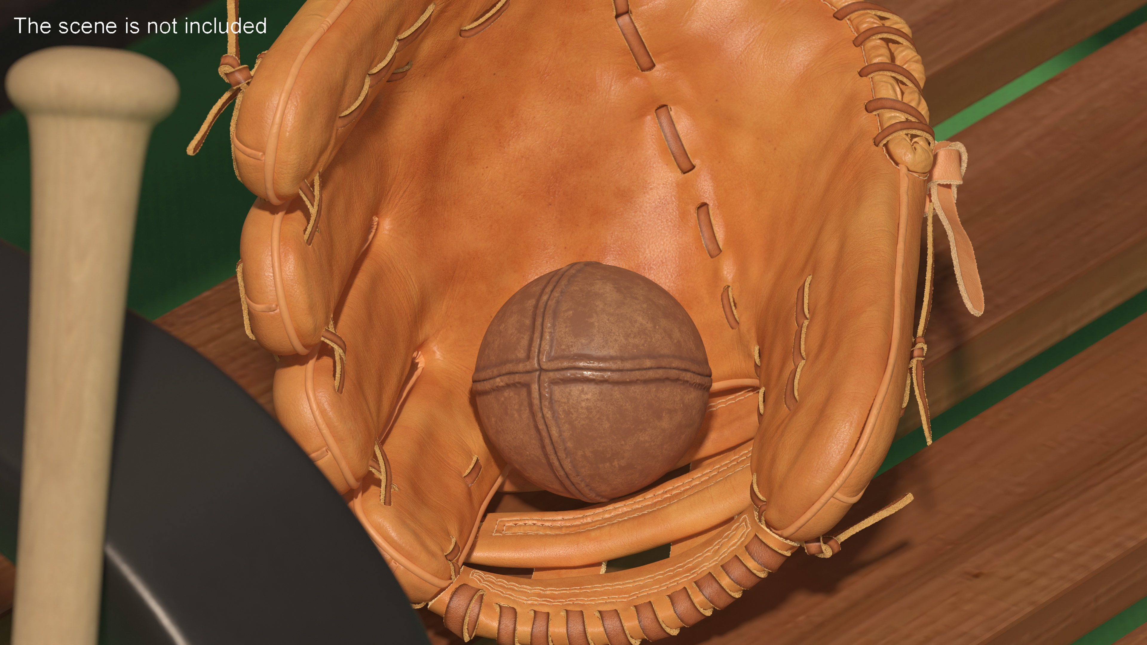 Antique 1830s Baseball Ball 3D