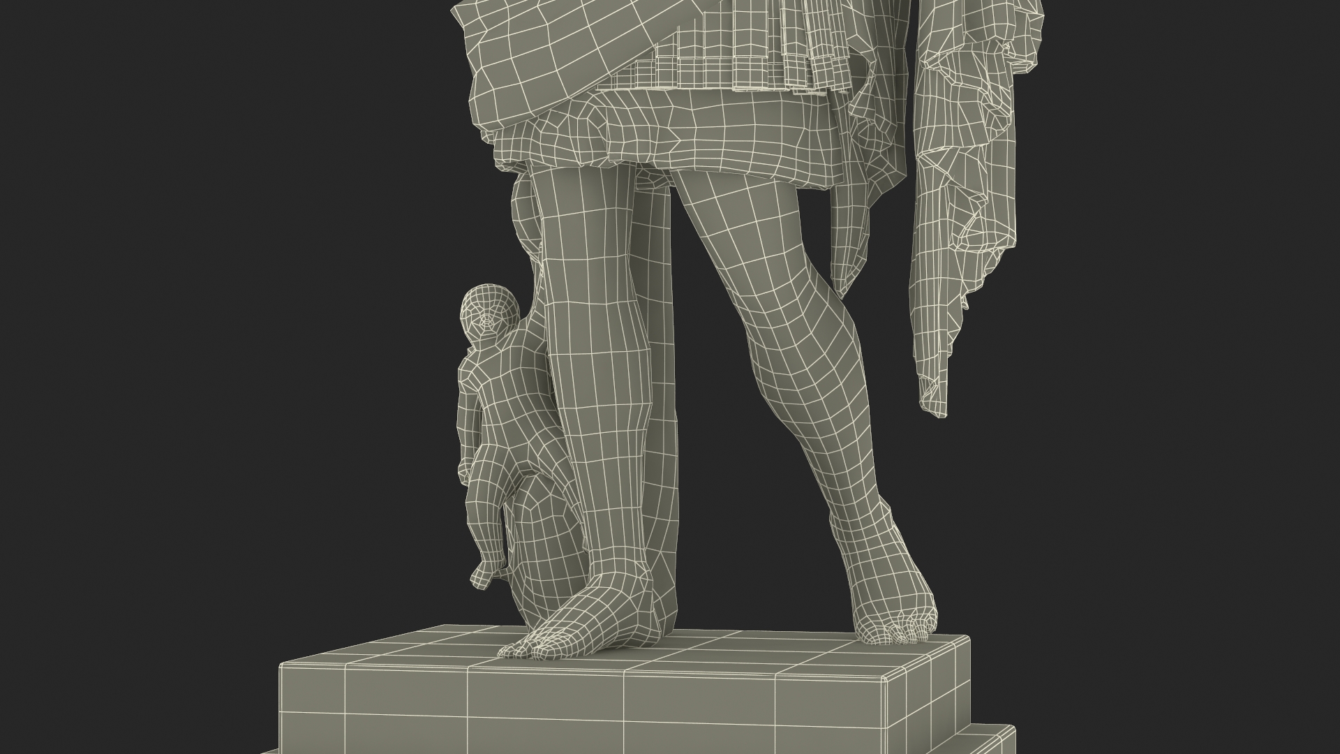 3D model Augustus of Primaporta Roman Replica Statue Bronze