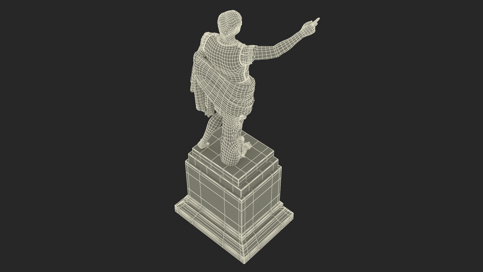 3D model Augustus of Primaporta Roman Replica Statue Bronze