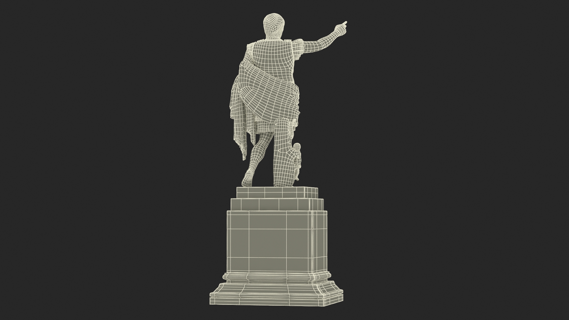 3D model Augustus of Primaporta Roman Replica Statue Bronze