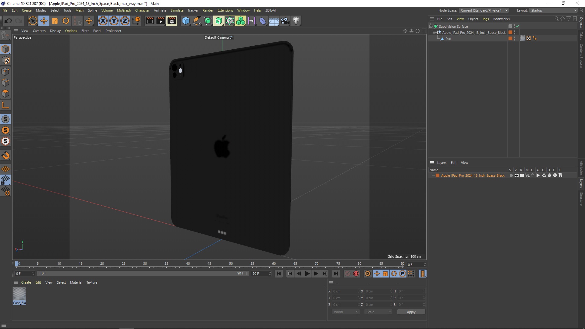 Apple IPad Pro 2024 13 Inch Space Black 3D model