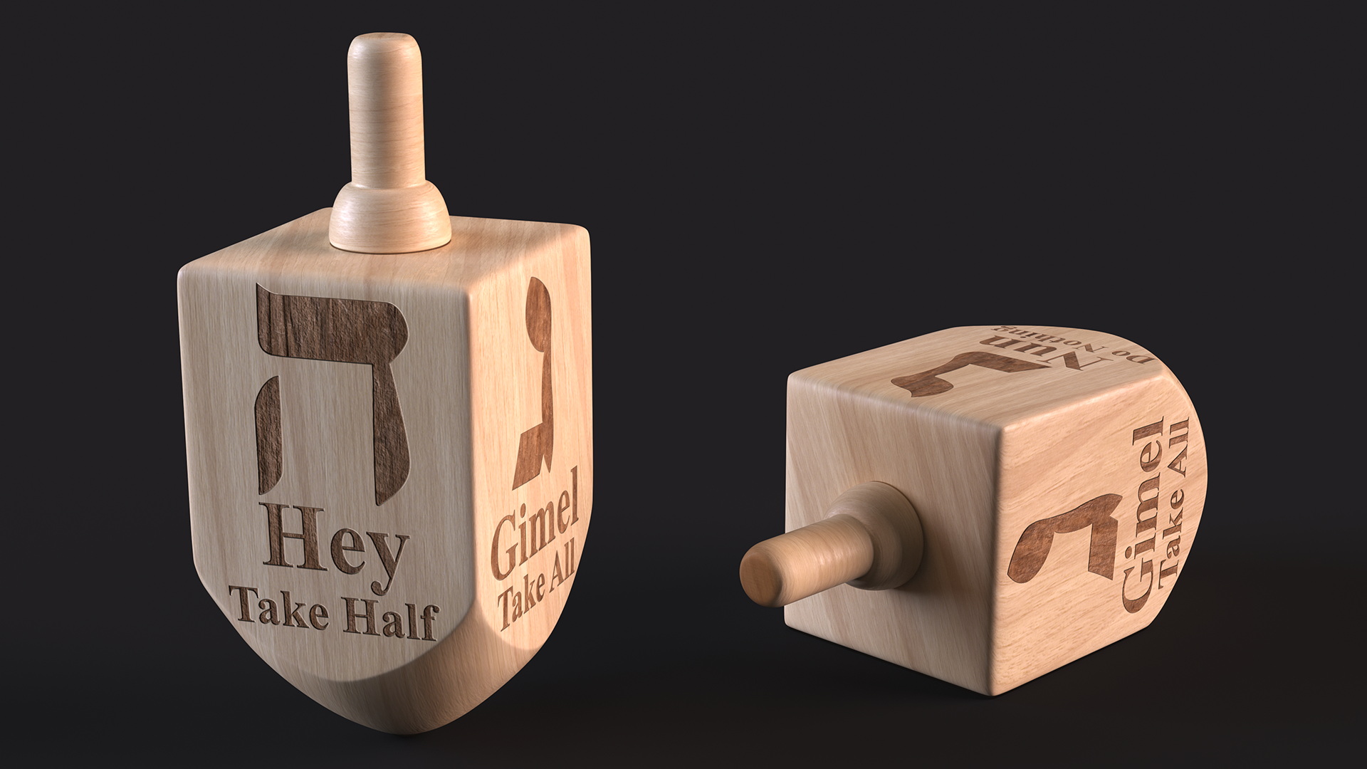 Carved Dreidel 3D model