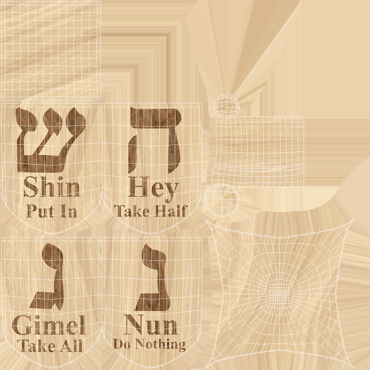 Carved Dreidel 3D model