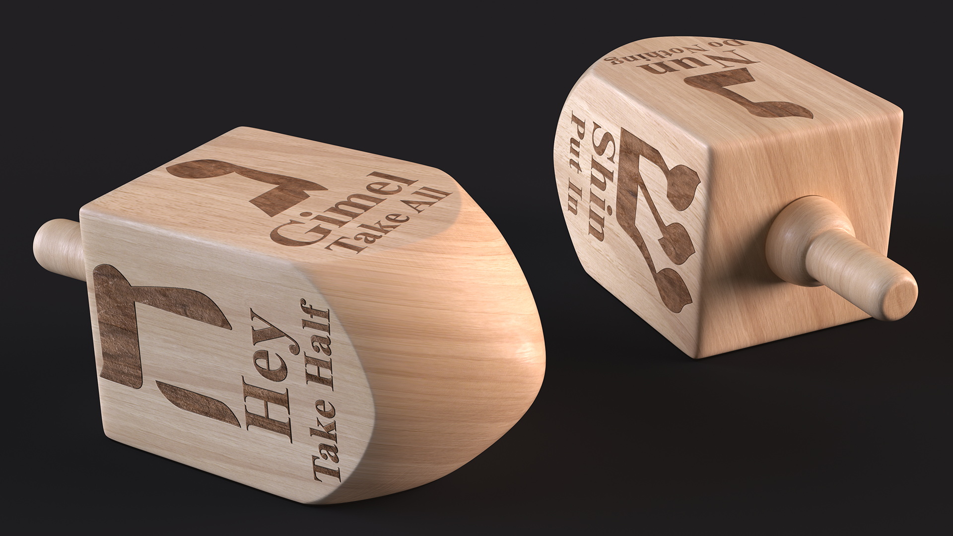 Carved Dreidel 3D model